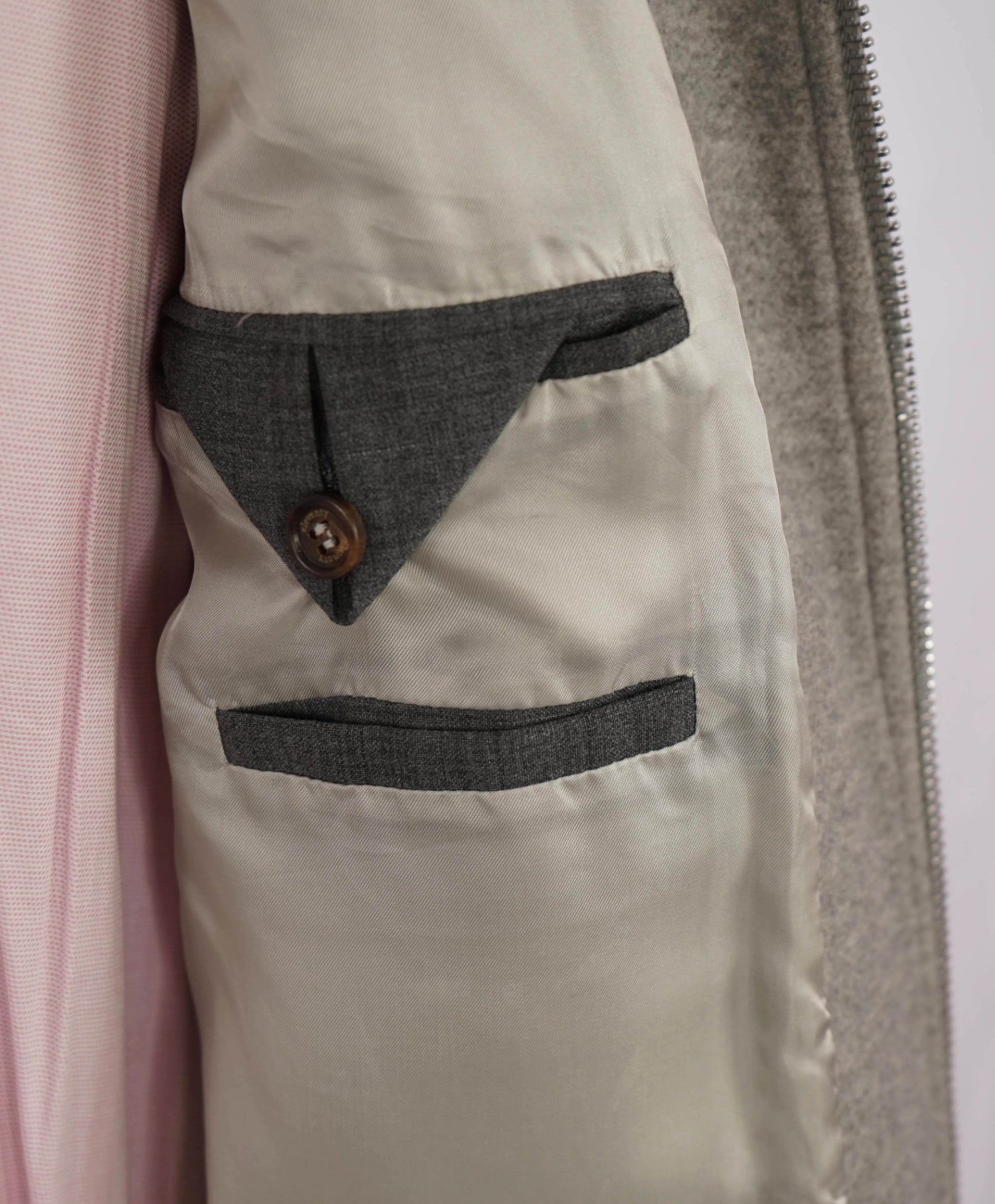 $995 Eleventy Grey ZEGNA Wool/Cashmere Bomber Jacket 40R (M)