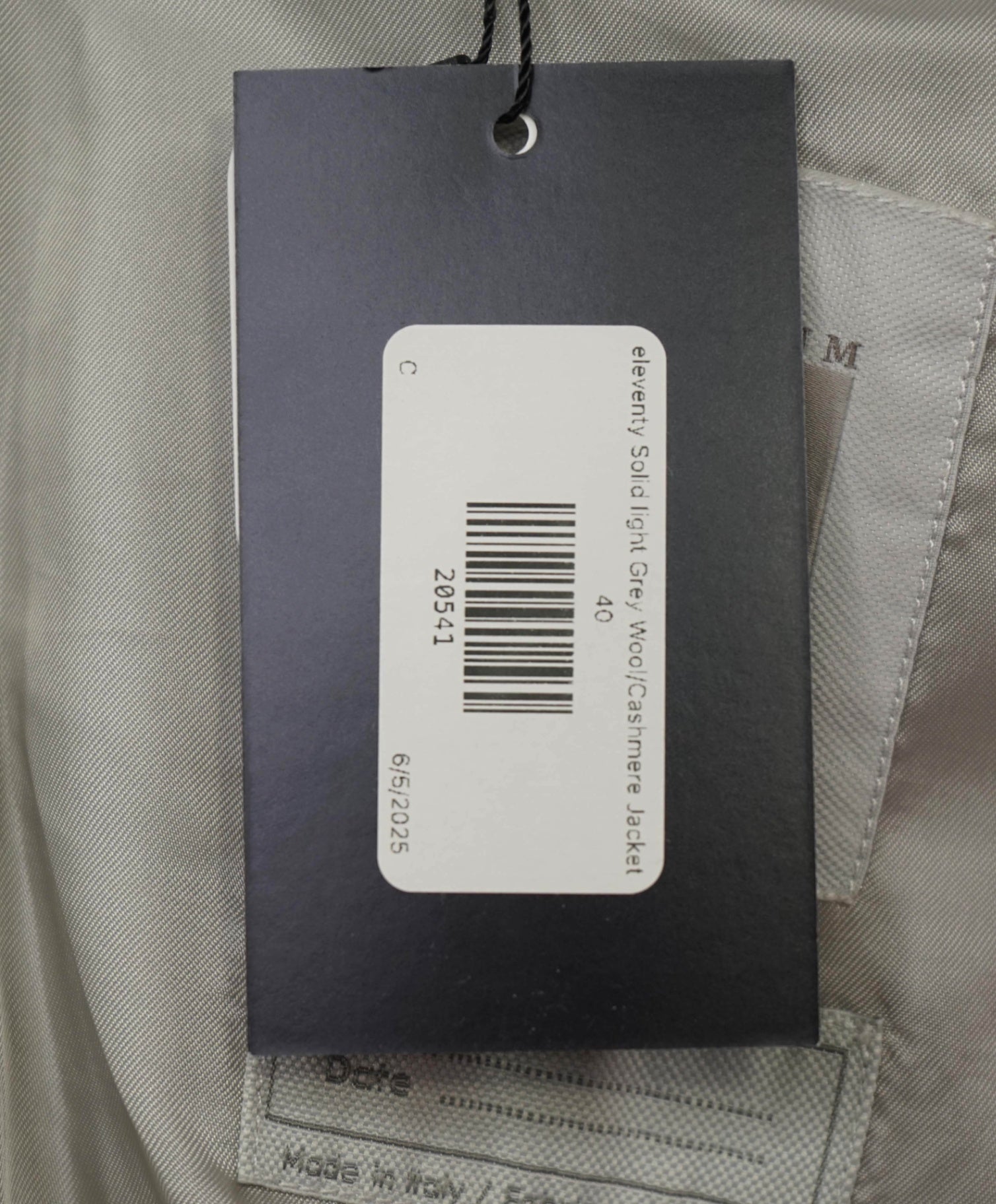 $995 Eleventy Grey ZEGNA Wool/Cashmere Bomber Jacket 40R (M)