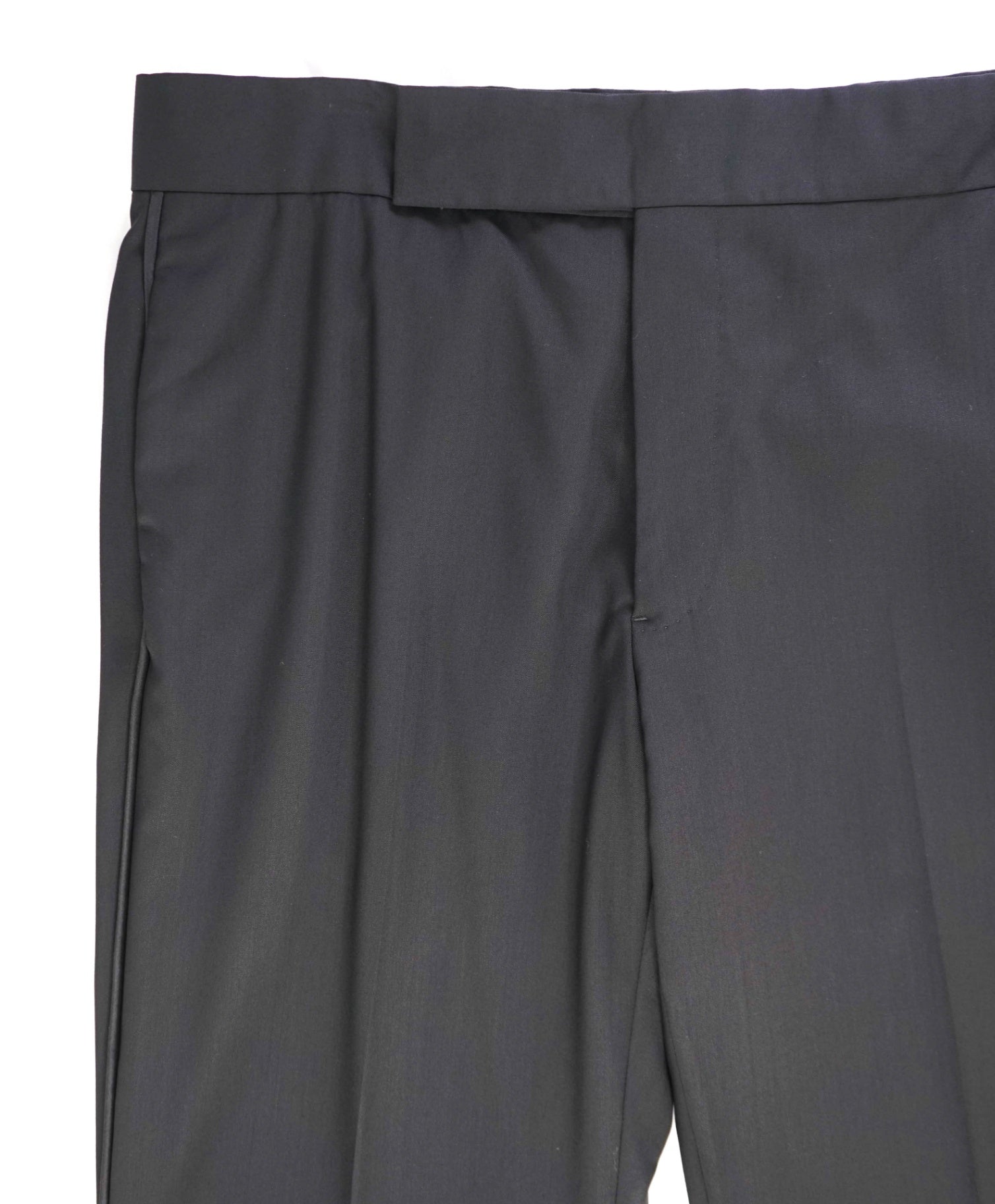 $595 ARMANI COLLEZIONI - Black Flat Front Tuxedo Dinner Pants - 39W