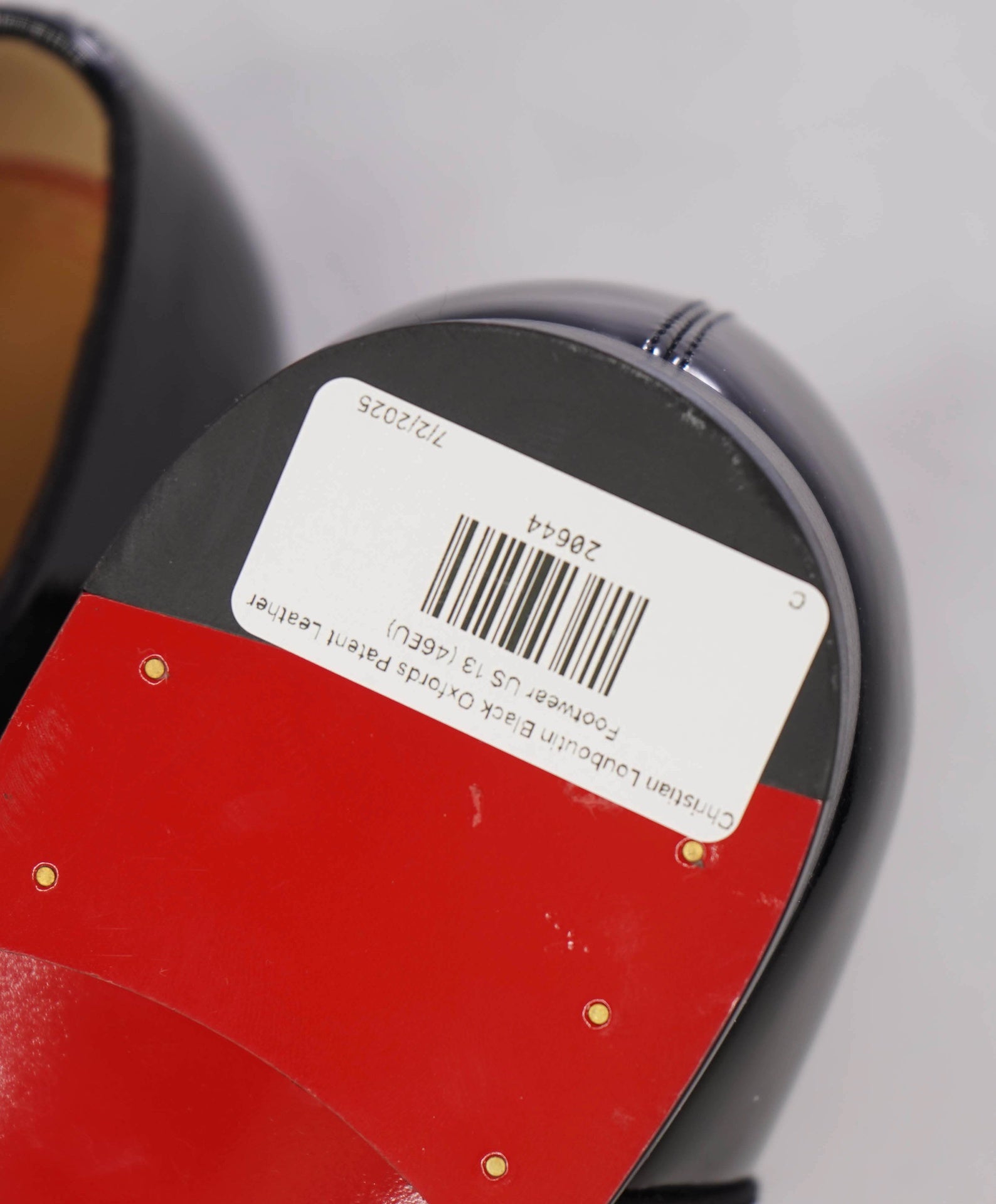 $1,095 Christian Louboutin GREGGO Patent Black Oxfords US 13 (46EU)