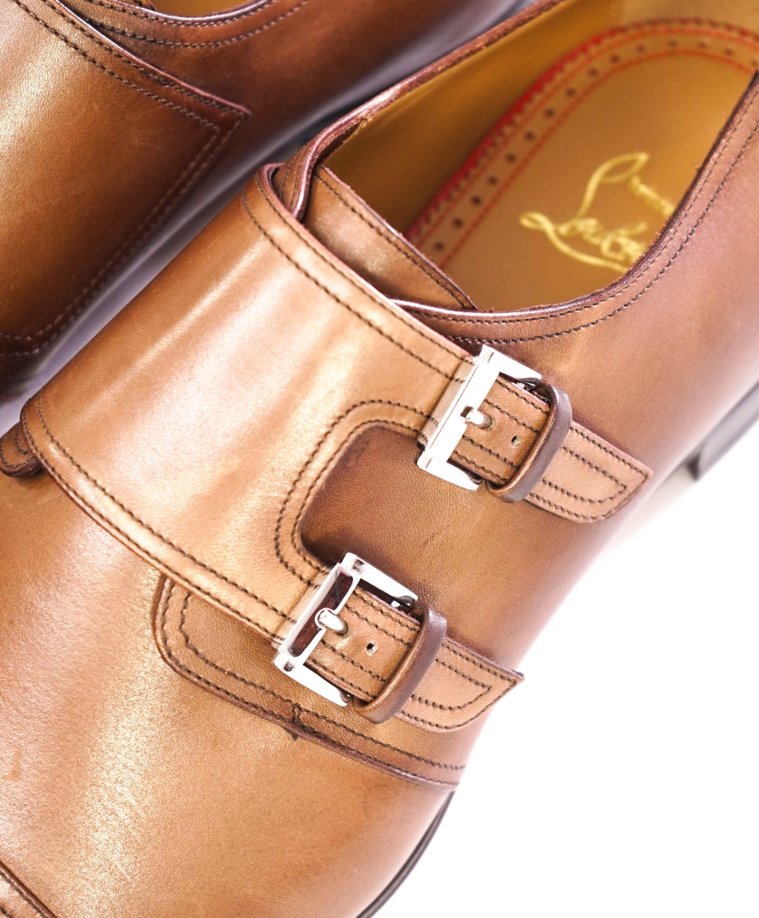 $1,150 CHRISTIAN LOUBOUTIN - *MORTIMER* Brown Double Monk Loafers US 9 (42EU)