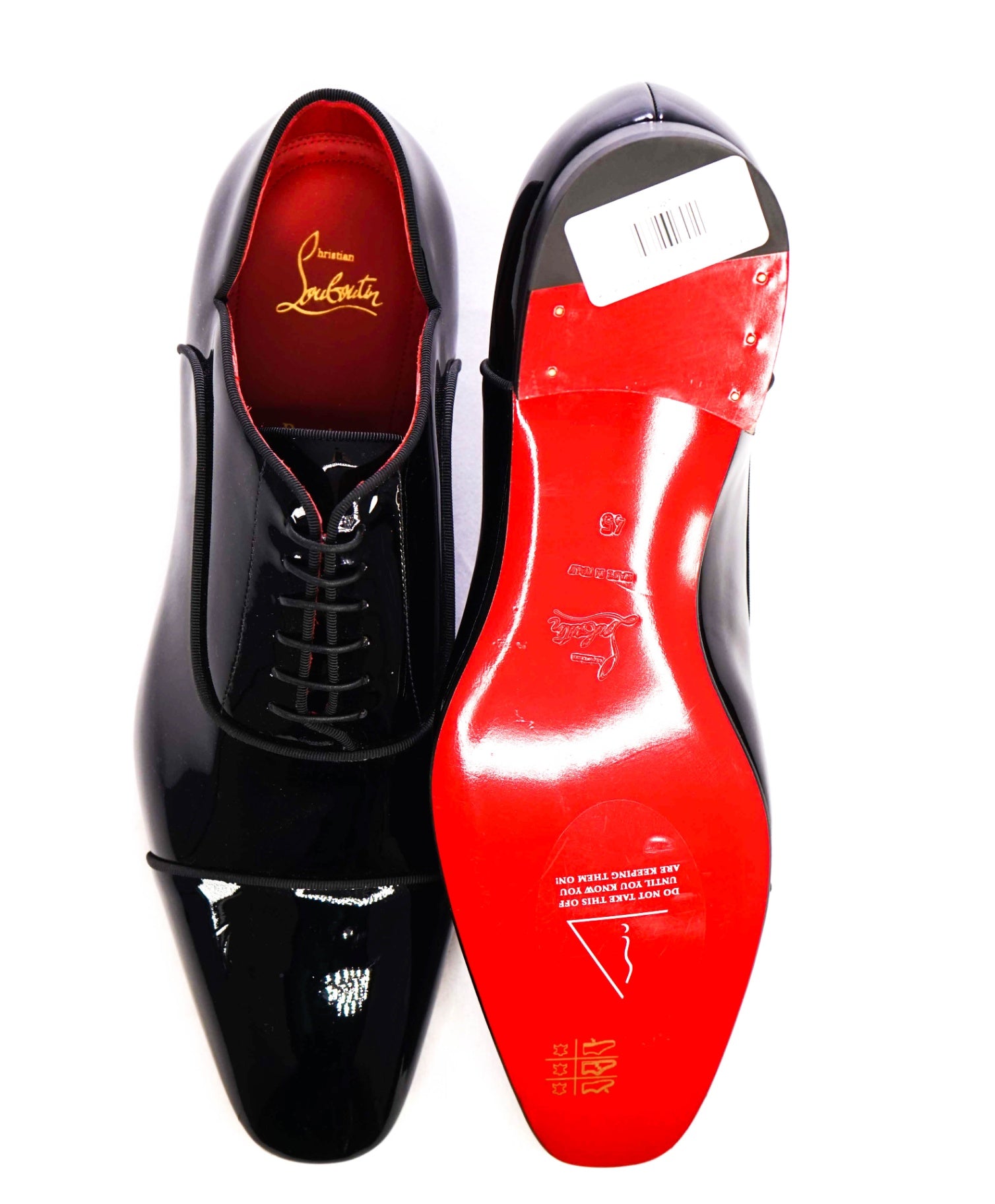 $1,050 Christian Louboutin Black "Greggy Chick" Oxford US 12 (45EU)
