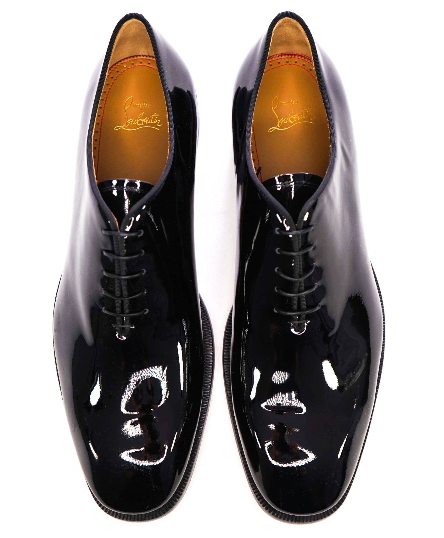$1,145 CHRISTIAN LOUBOUTIN - *CORTEO* Black Patent Leather Oxfords - US 11.5 (44.5EU)