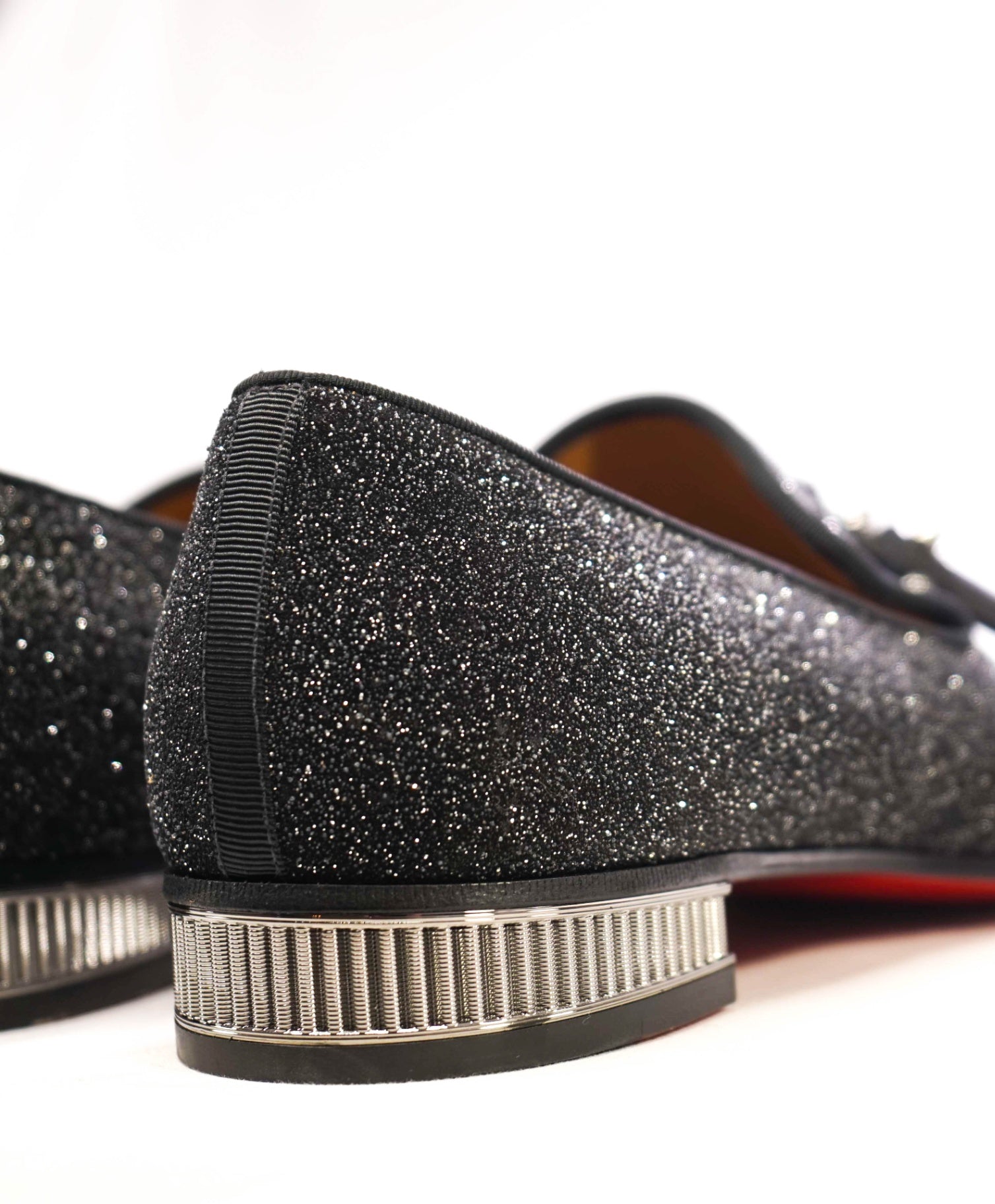 $1,250 CHRISTIAN LOUBOUTIN - * Colonnaki* Glitter Spiked Tassel Loafers US 7.5 (40.5EU)