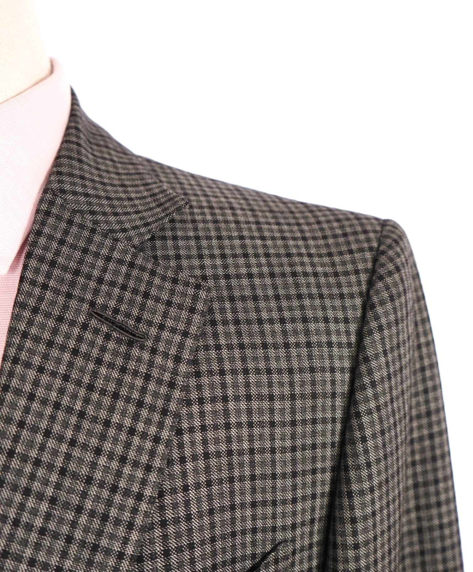 $5,970 TOM FORD - 2-Piece "FIT Y" Gray Gingham Check Suit - 42R