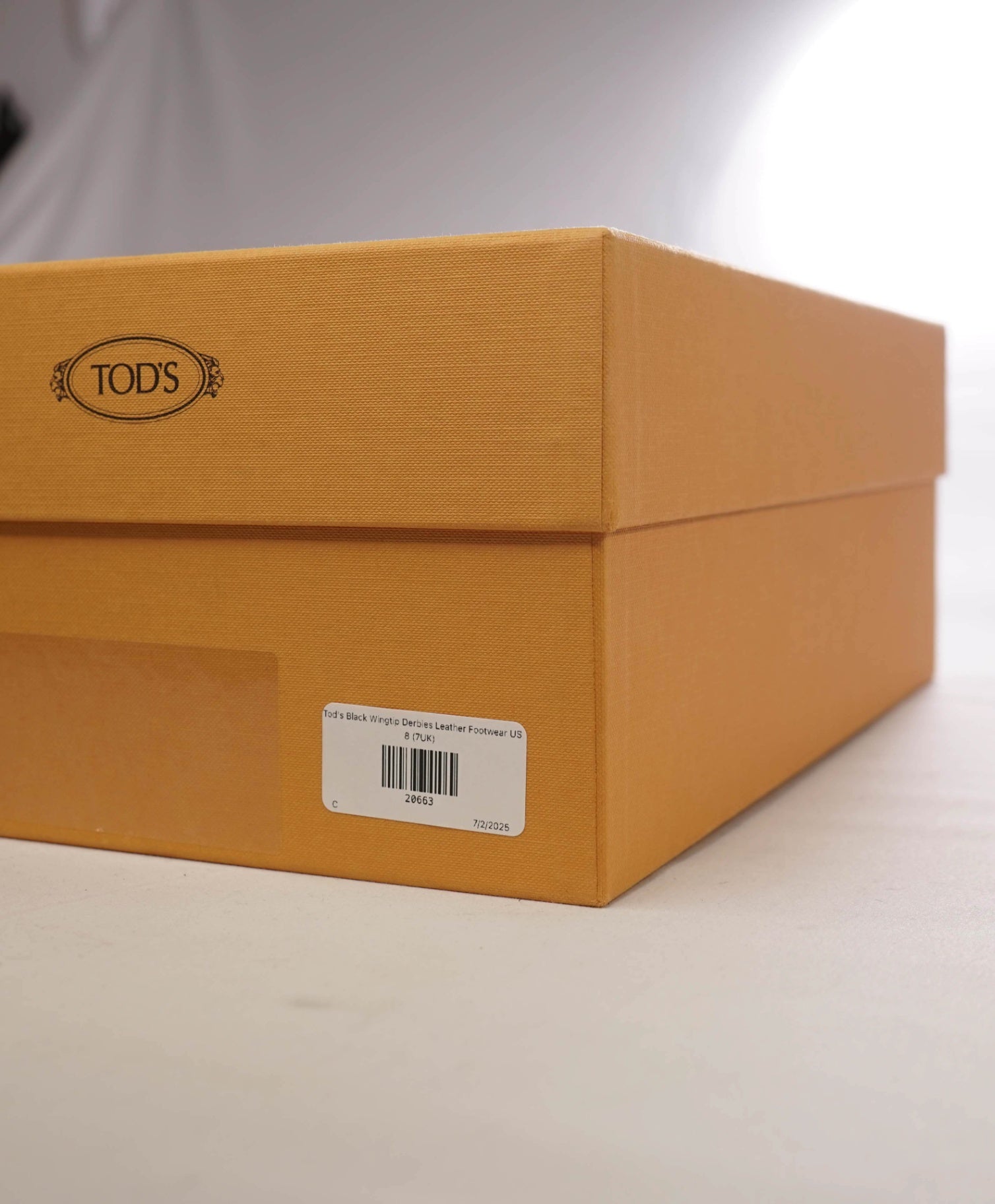 $875 TOD'S Derby Black Leather White Sole US 8 (7UK)
