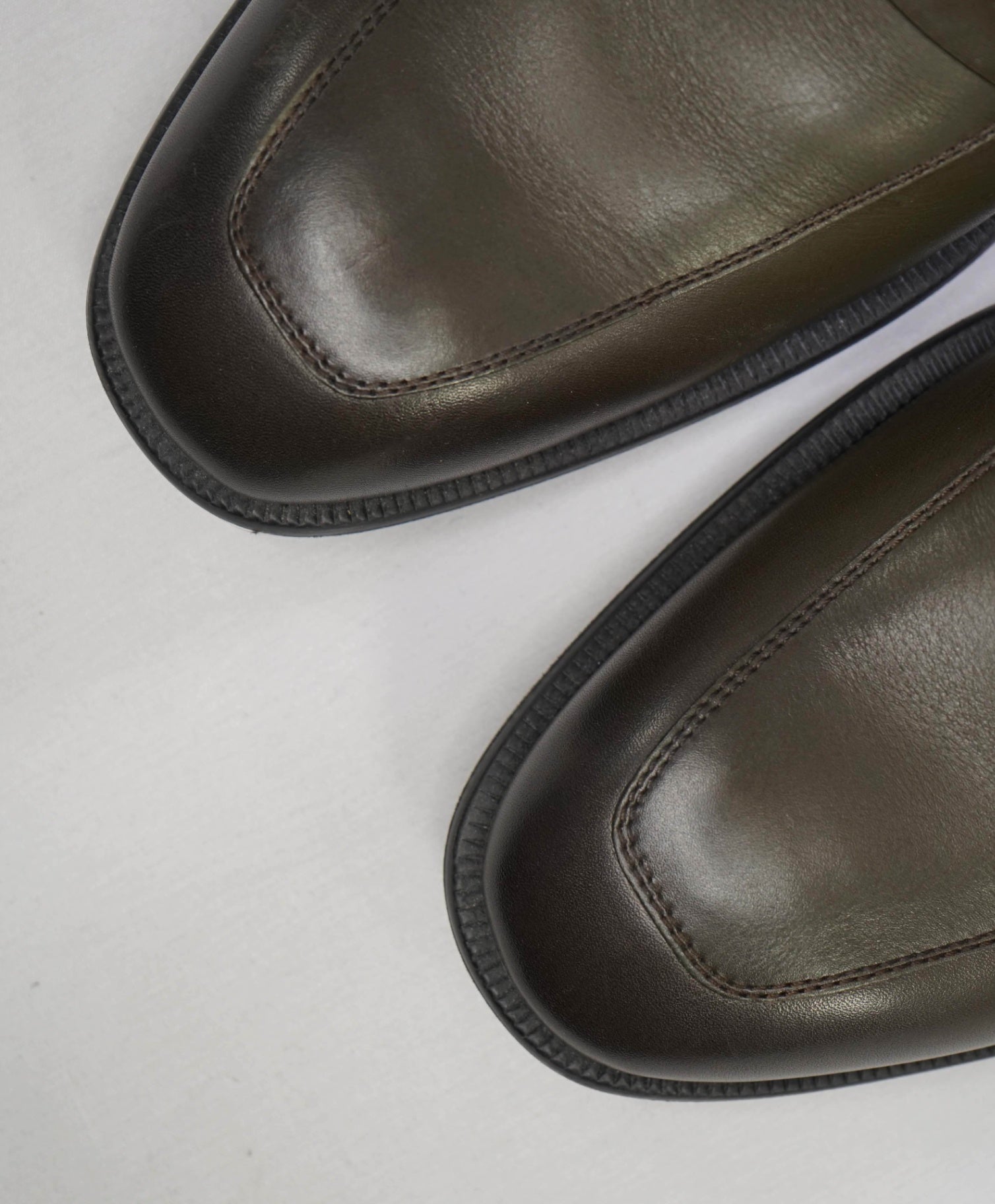 $950 Ermenegildo Zegna Dark Green Penny Leather Loafers US 8.5 (7.5UK)