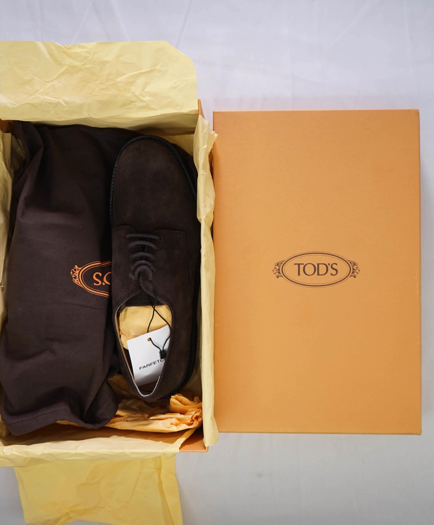 $875 Tod's Brown Suede Derbies Derby Footwear US 9 (8UK)