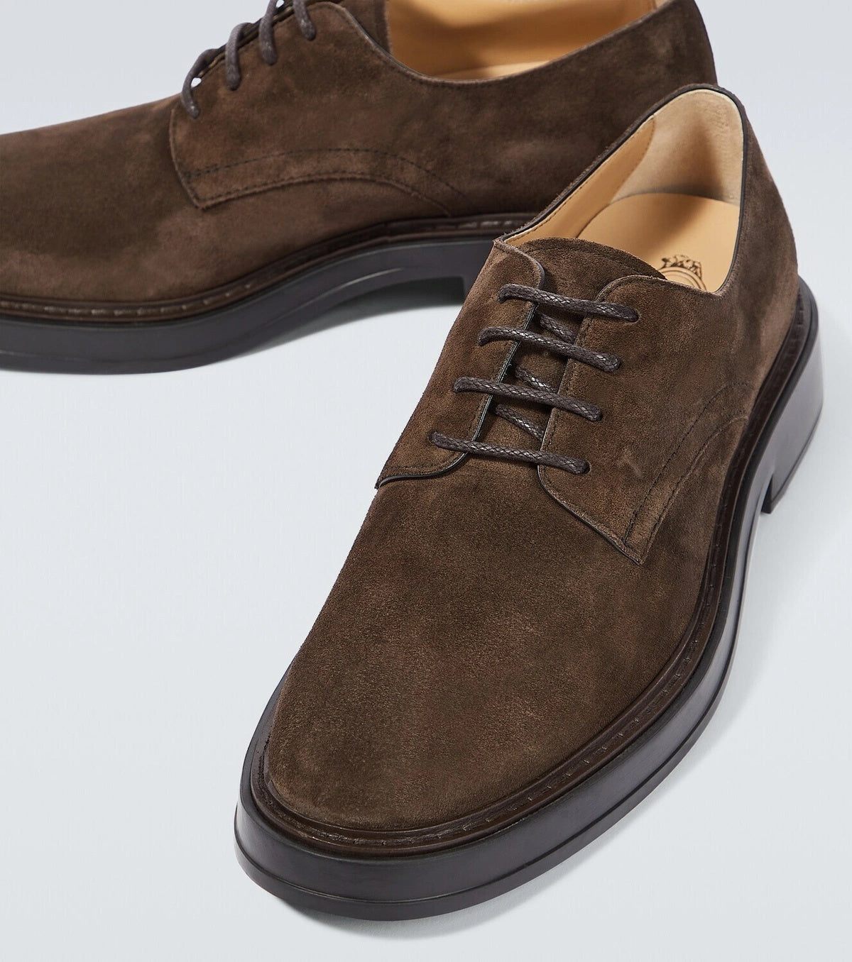 $875 Tod's Brown Suede Derbies Derby Footwear US 9 (8UK)