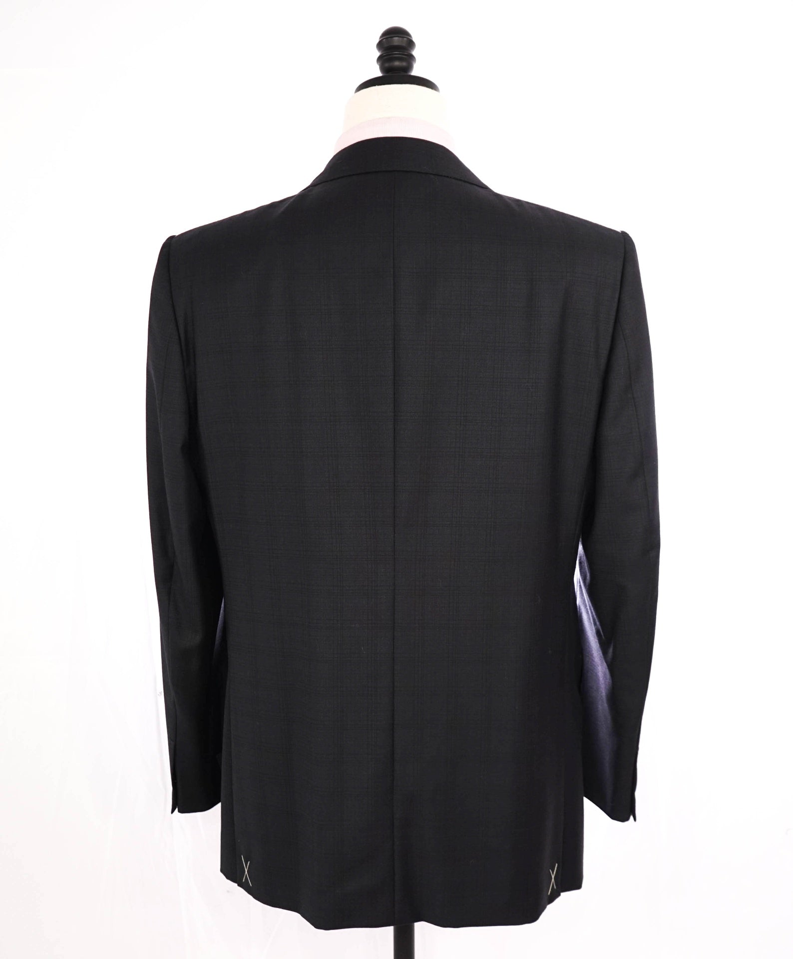 $3,995 Ermenegildo Zegna "TROFEO" Dark Grey Plaid Wool Suit 44R