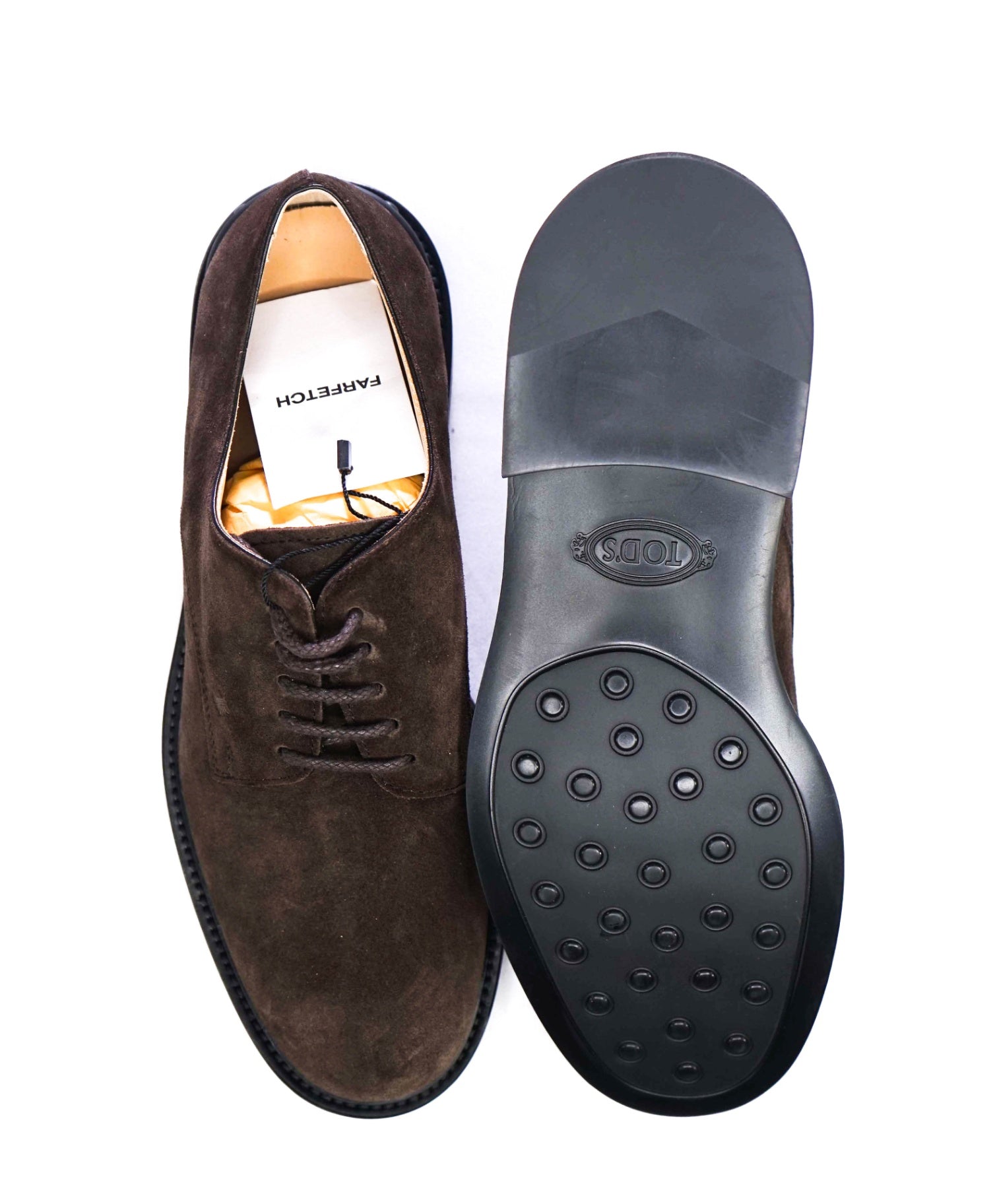 $875 Tod's Brown Suede Derbies Derby Footwear US 9 (8UK)