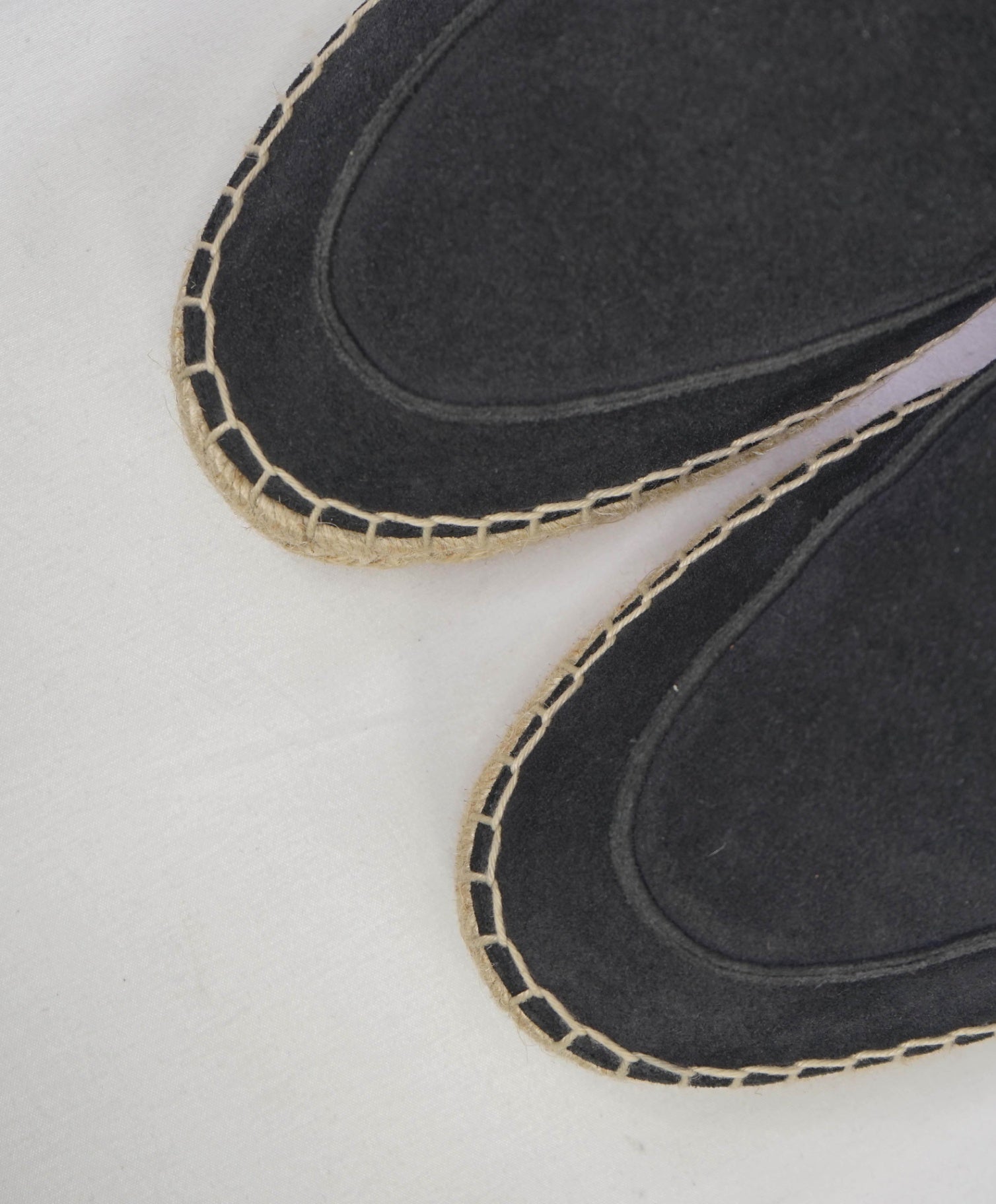 $790 Brioni Black Suede Espadrille Logo Back US 9.5 (UK8.5)