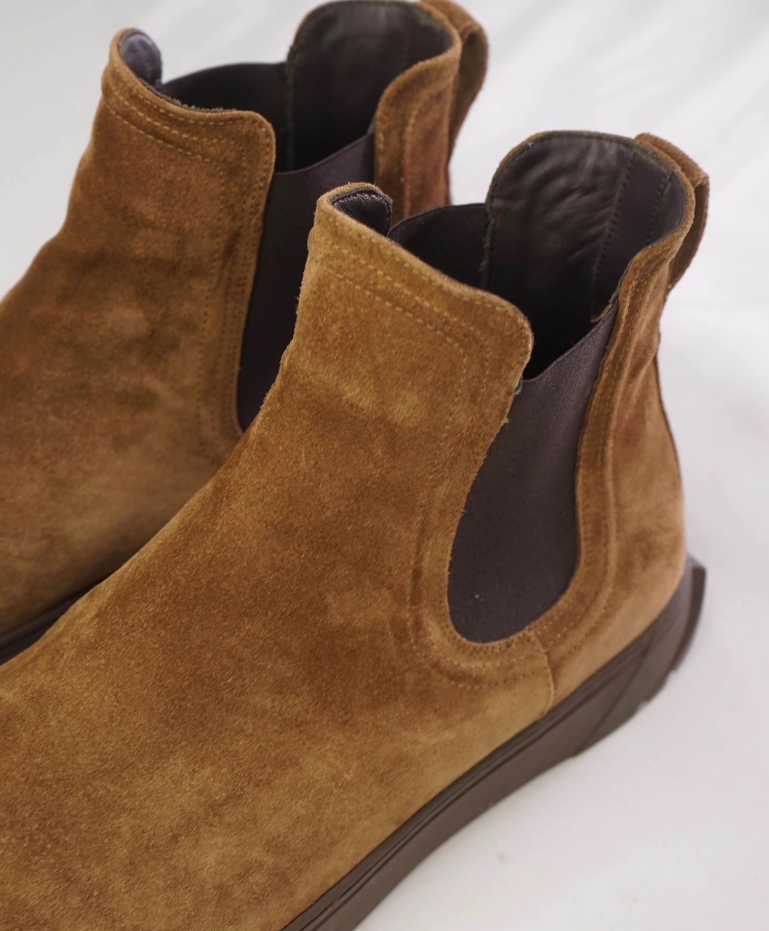 $850 Salvatore Ferragamo "TALOS" Brown Boots Suede 13 M