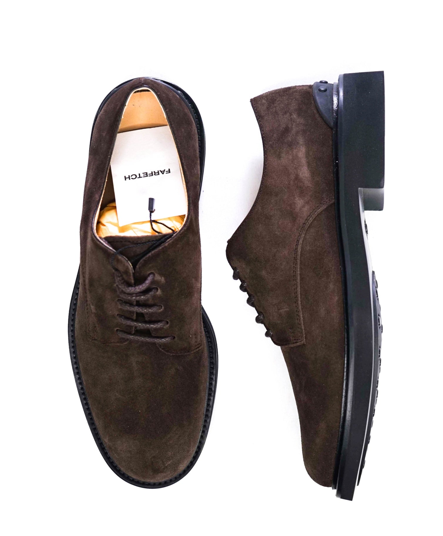 $875 Tod's Brown Suede Derbies Derby Footwear US 9 (8UK)