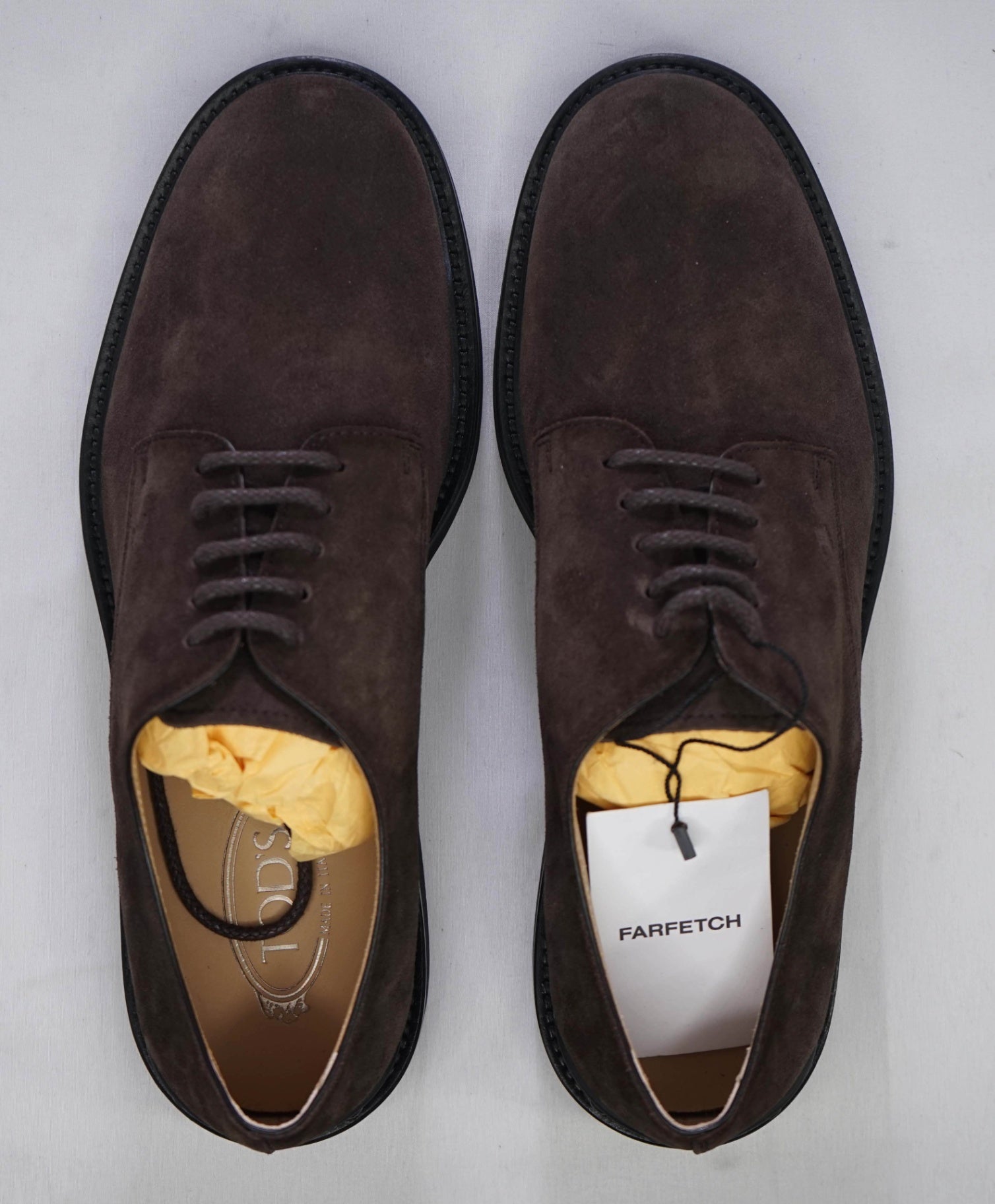 $875 Tod's Brown Suede Derbies Derby Footwear US 9 (8UK)