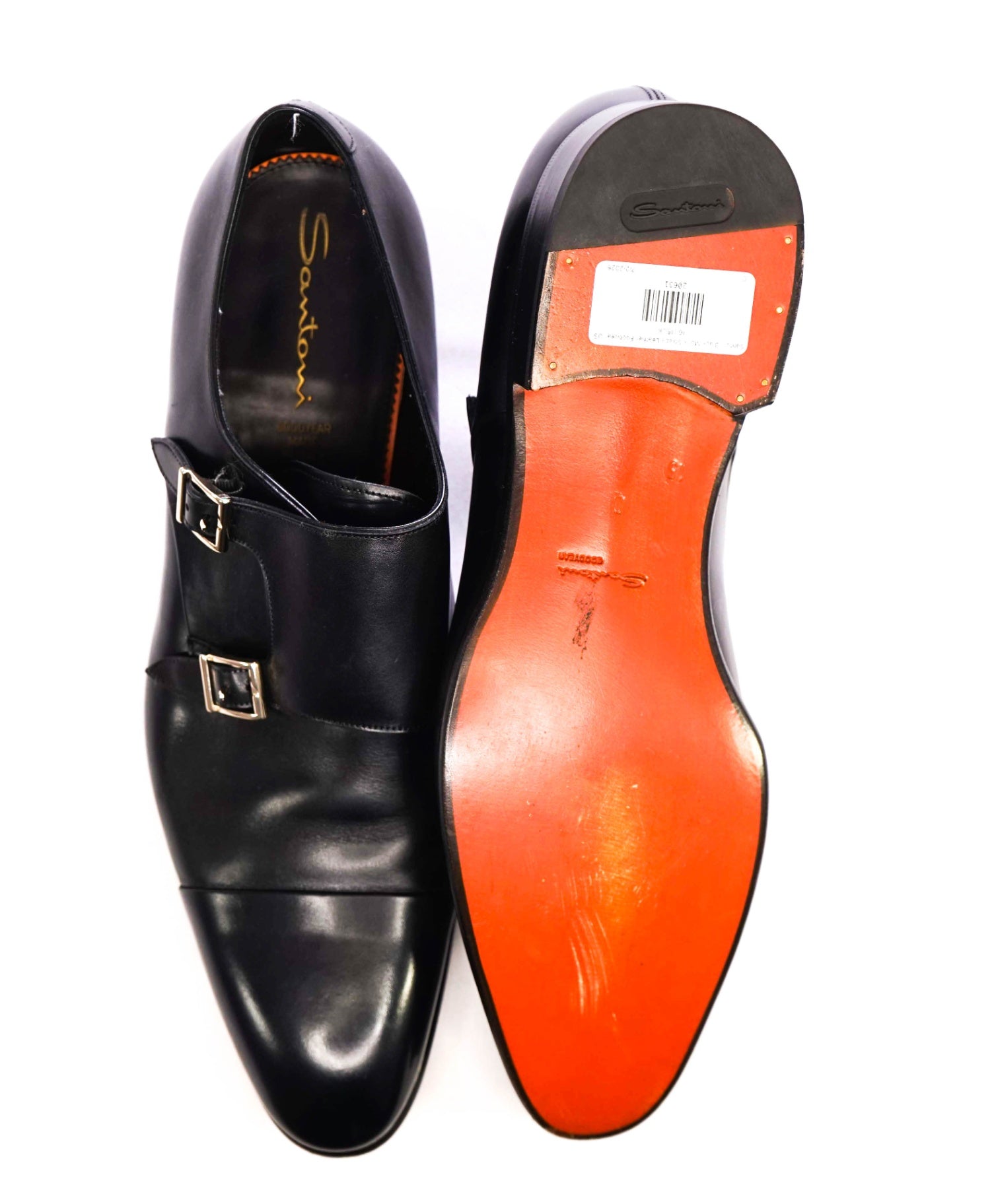 $1,595 SANTONI "GOODYEAR WELT” Monk Strap Loafers US 16 (15UK)