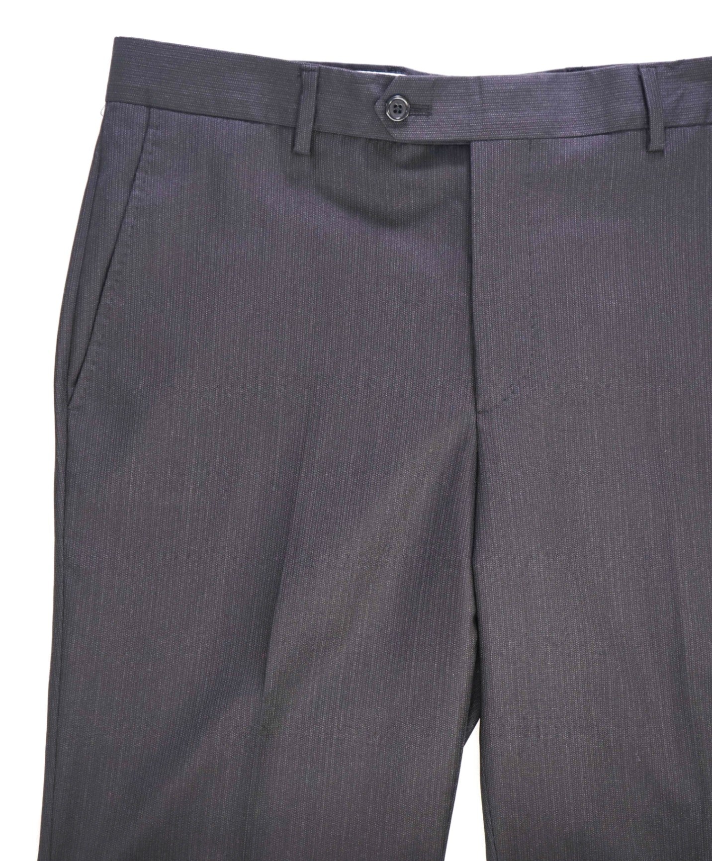 $400 Saks Fifth Avenue Black Textured Chalk Stripe Wool Pants 34W