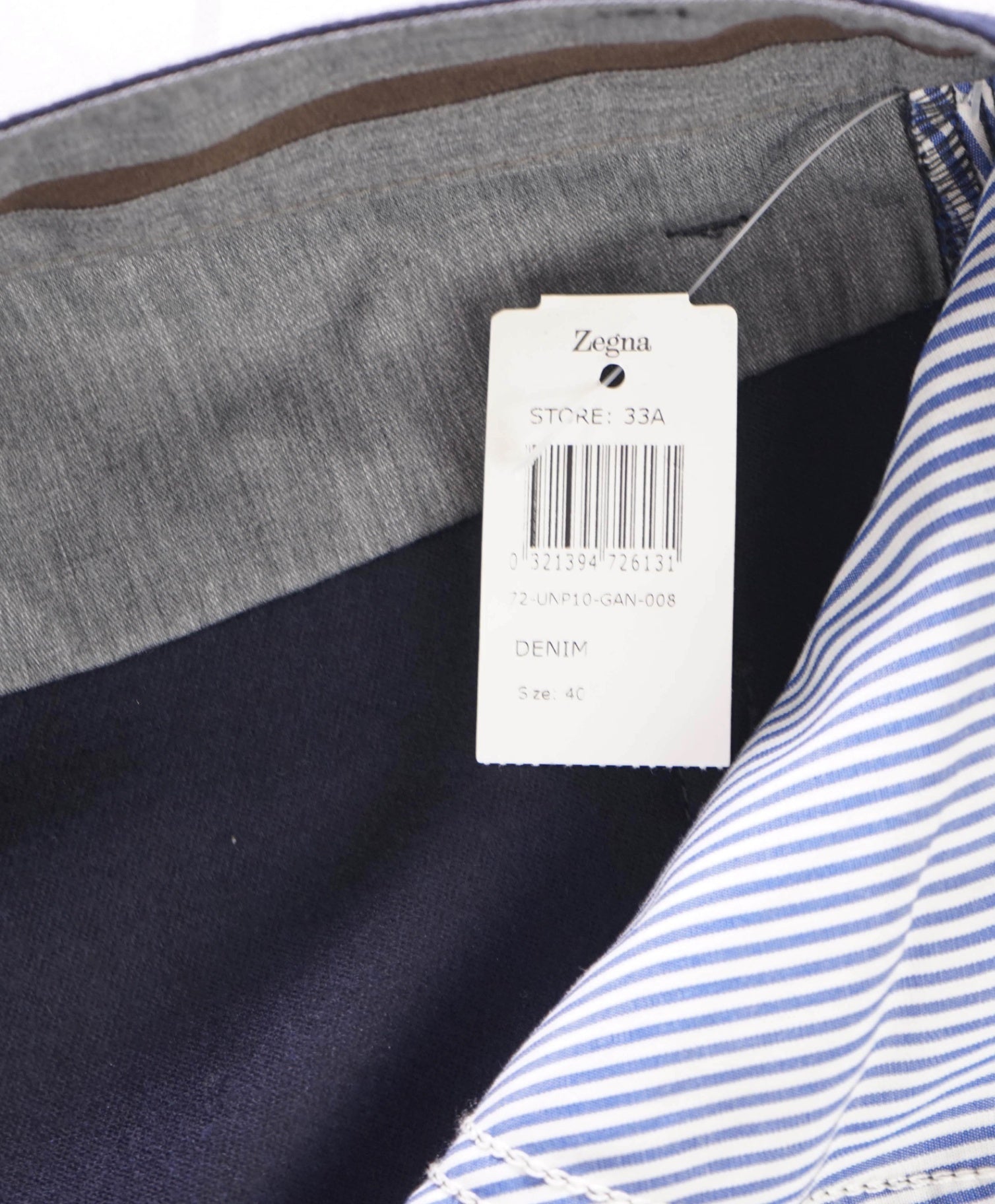 $695 Ermenegildo Zegna Solid Navy Wool 5-Pocket Dress Pants 40W