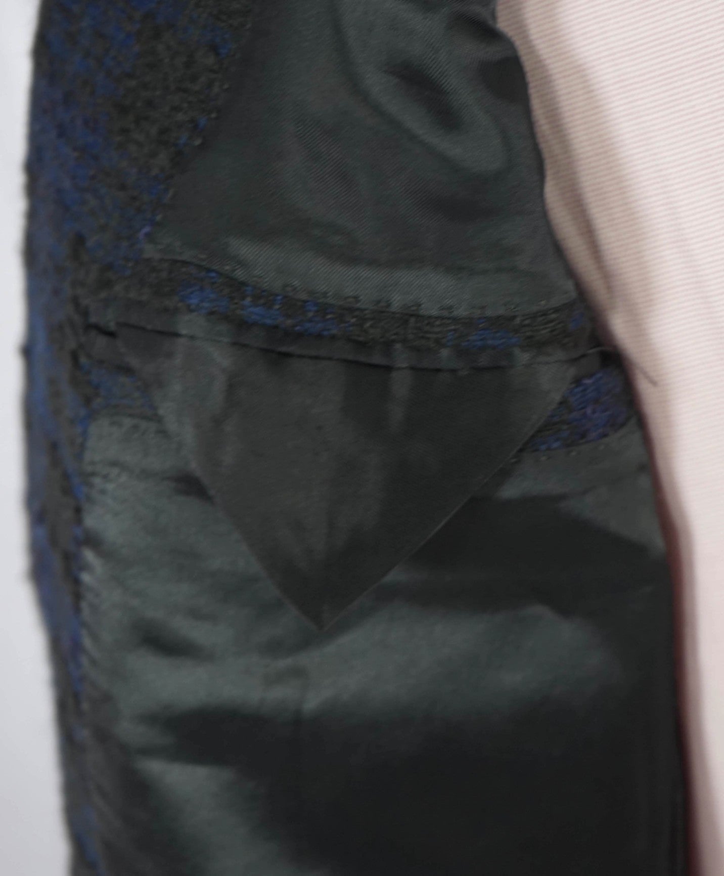 $2,995 Givenchy Paris Black/Blue Plaid Acrylic/Wool Blazer 42 (Fits 40)