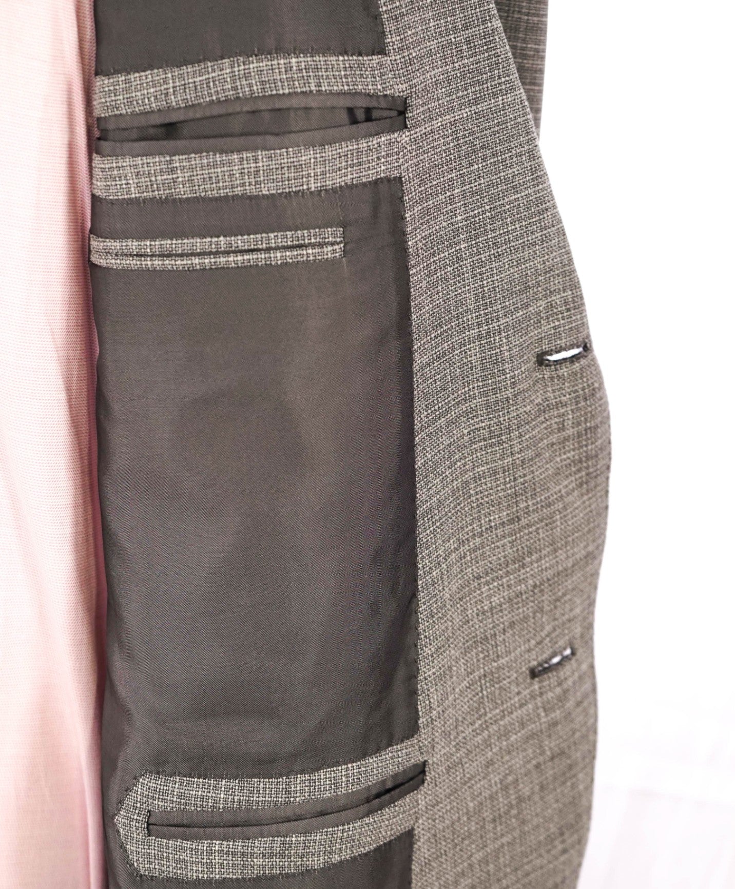 $3,295 Ermenegildo Zegna "TROFEO" Textured Grey Wool Blazer 46R