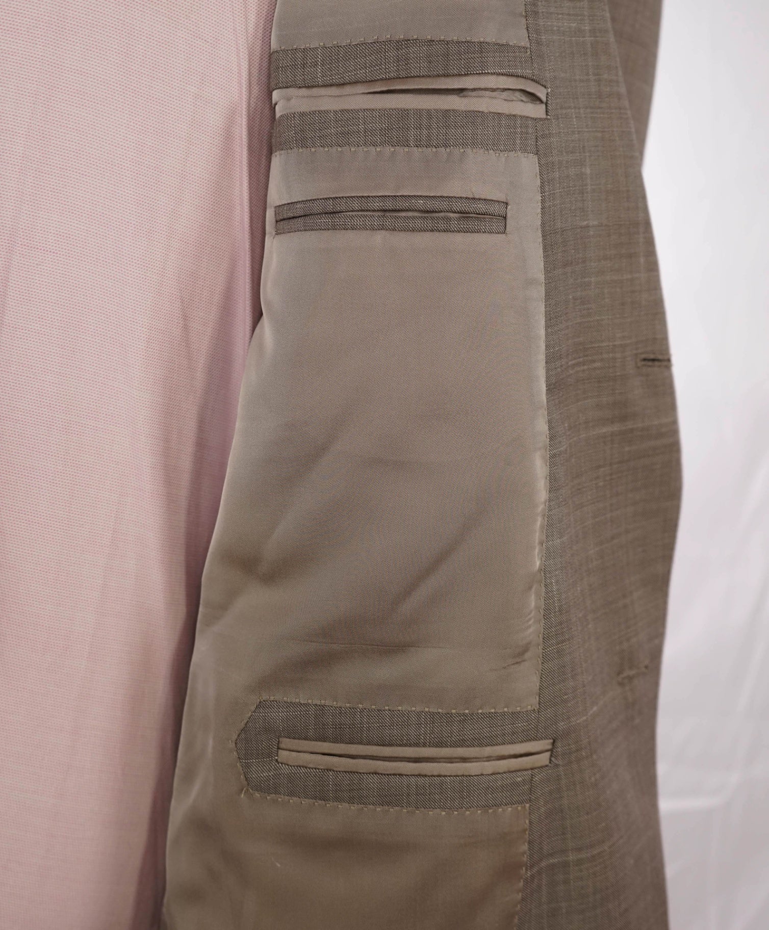 $4,950 ZEGNA "TROFEO SUMMER" Beige Wool/Linen/Silk Suit 44R