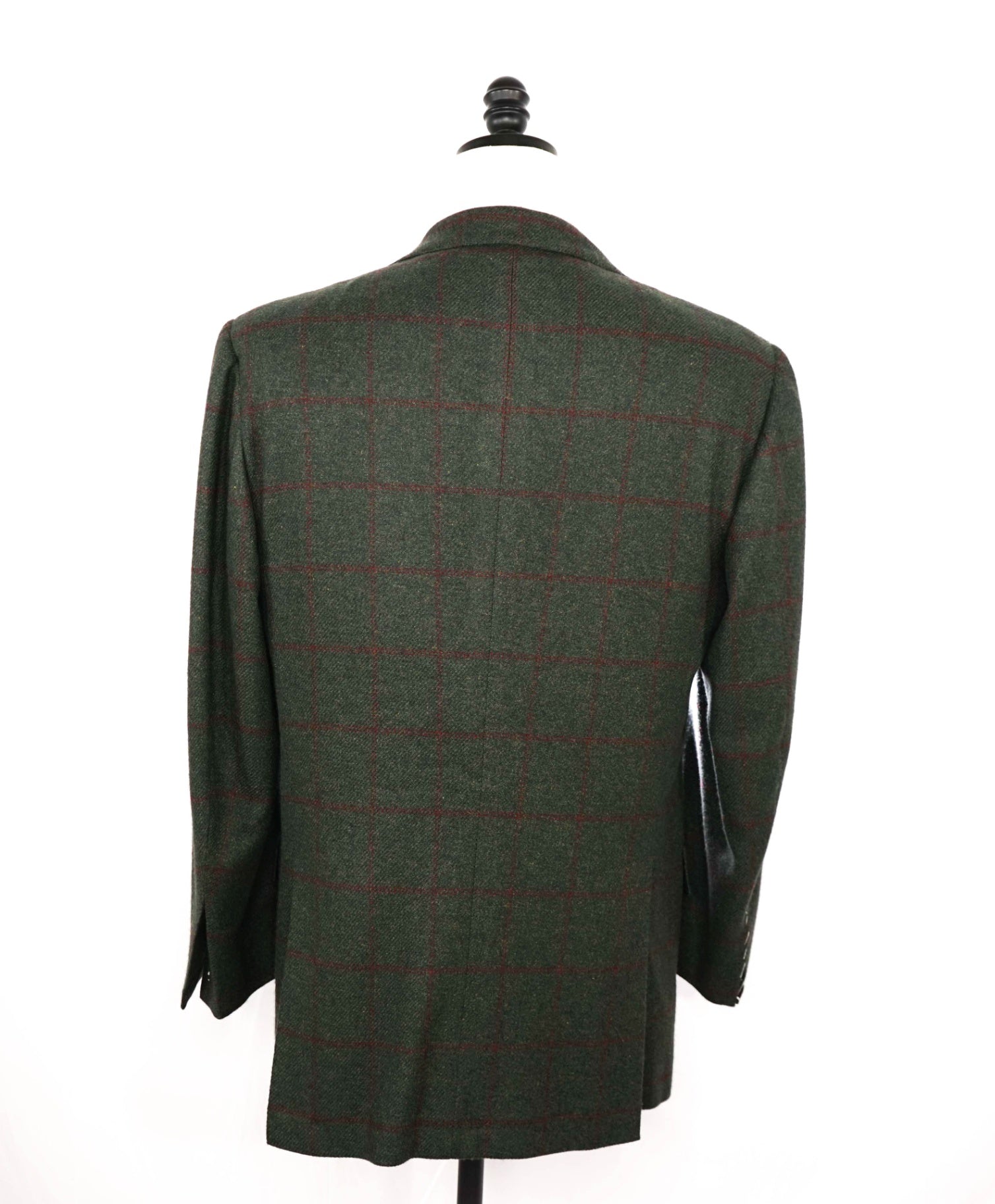 $9,250 KITON - *PURE CASHMERE* Green Check Blazer - 42R