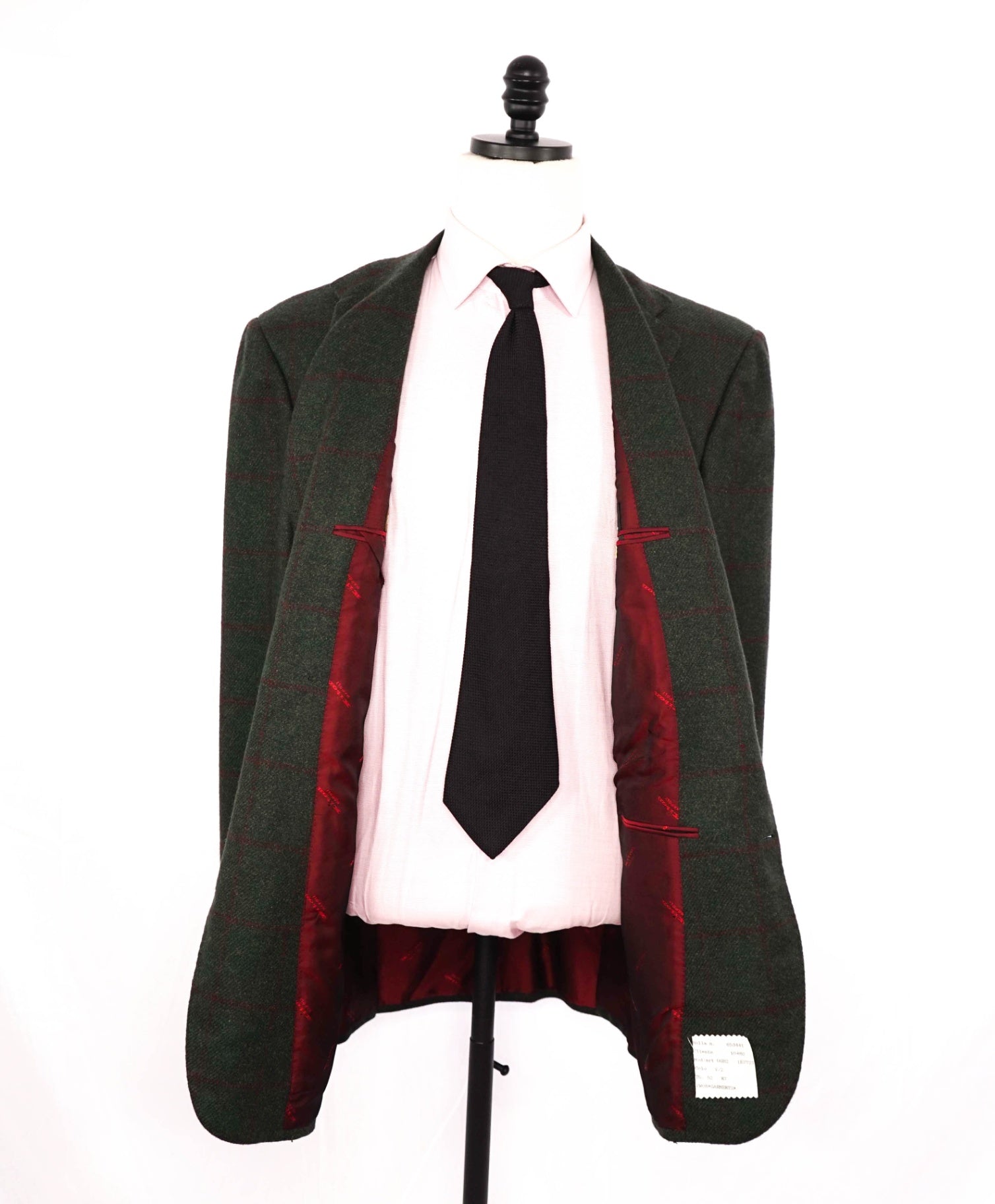 $9,250 KITON - *PURE CASHMERE* Green Check Blazer - 42R