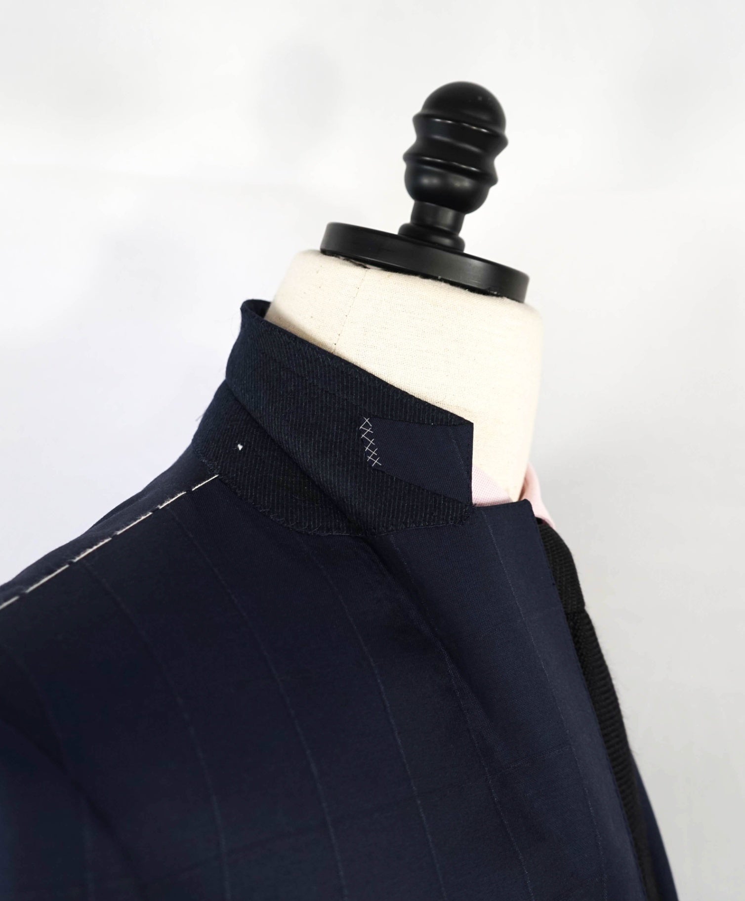 $3,995 Ermenegildo Zegna Navy Chalk Windowpane Wool Suit 44L