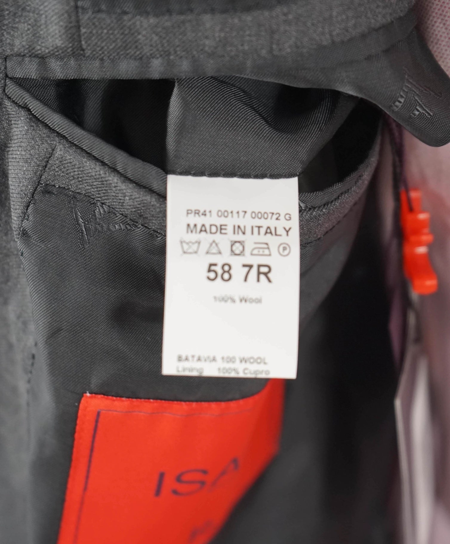 $3,995 ISAIA - Solid Gray "AQUASPIDER" Coral Pin Wool Suit 48R