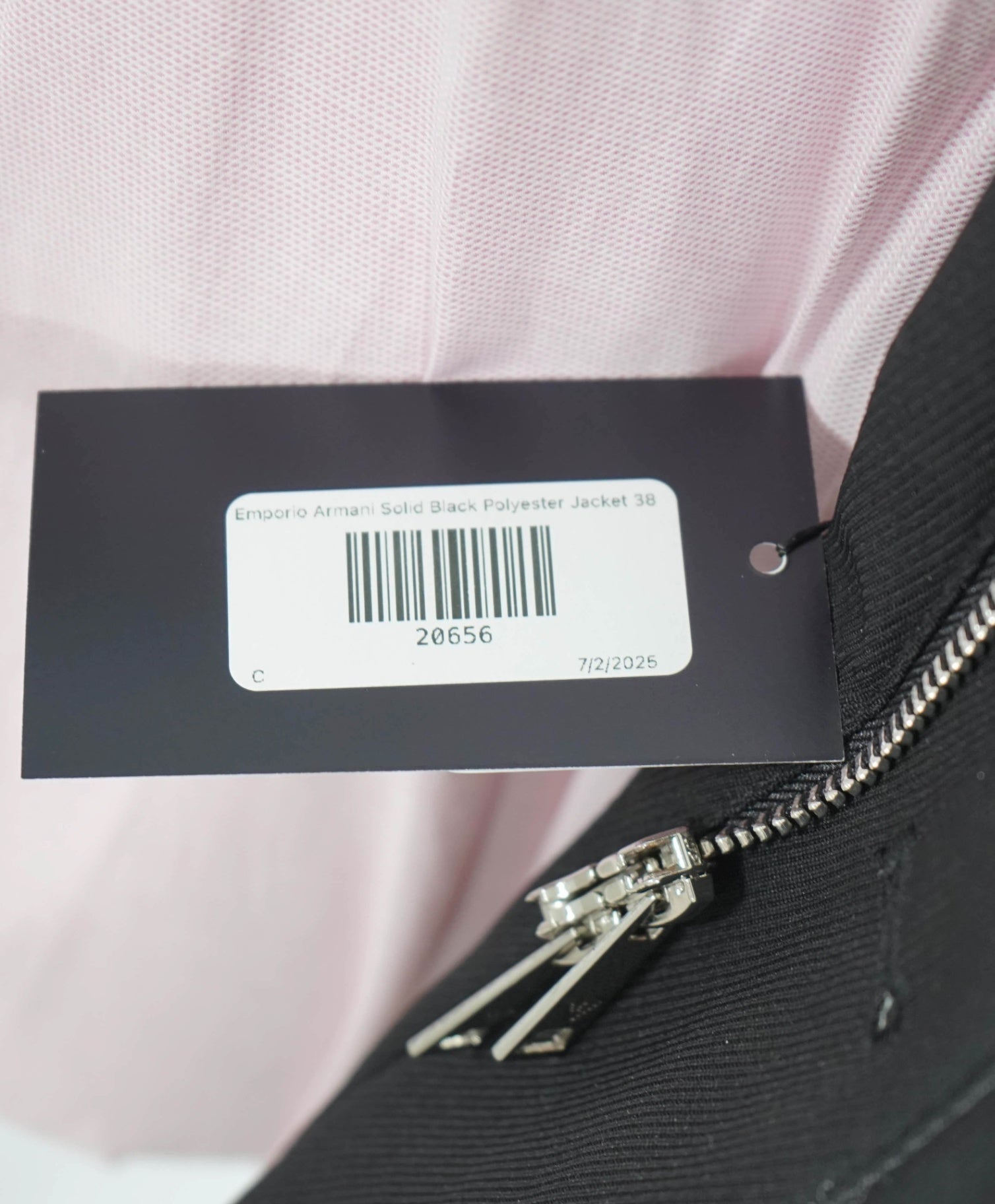 Emporio Armani Solid Black Water Repellent Coat Blazer Jacket 38R