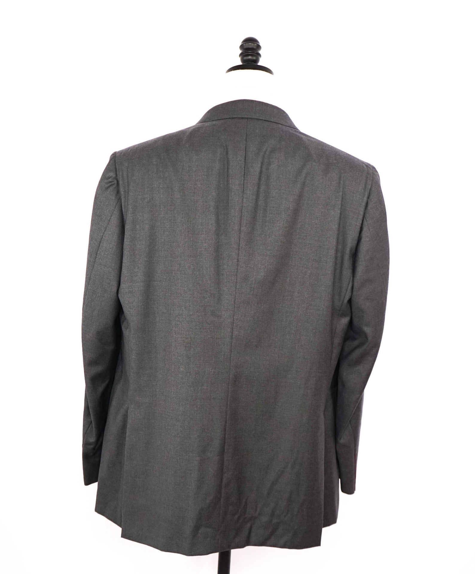 $3,995 ISAIA - Solid Gray "AQUASPIDER" Coral Pin Wool Suit 48R