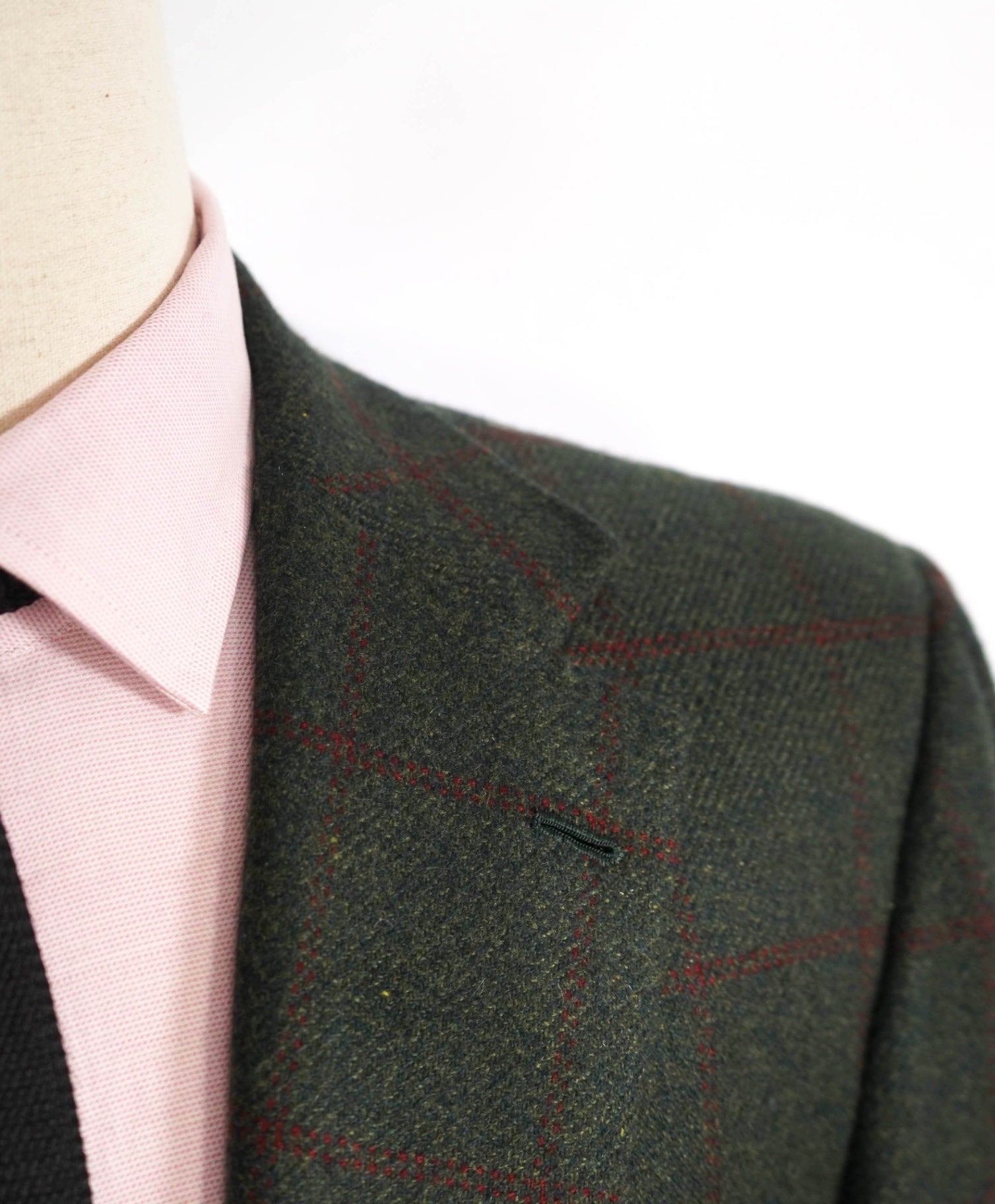 $9,250 KITON - *PURE CASHMERE* Green Check Blazer - 42R