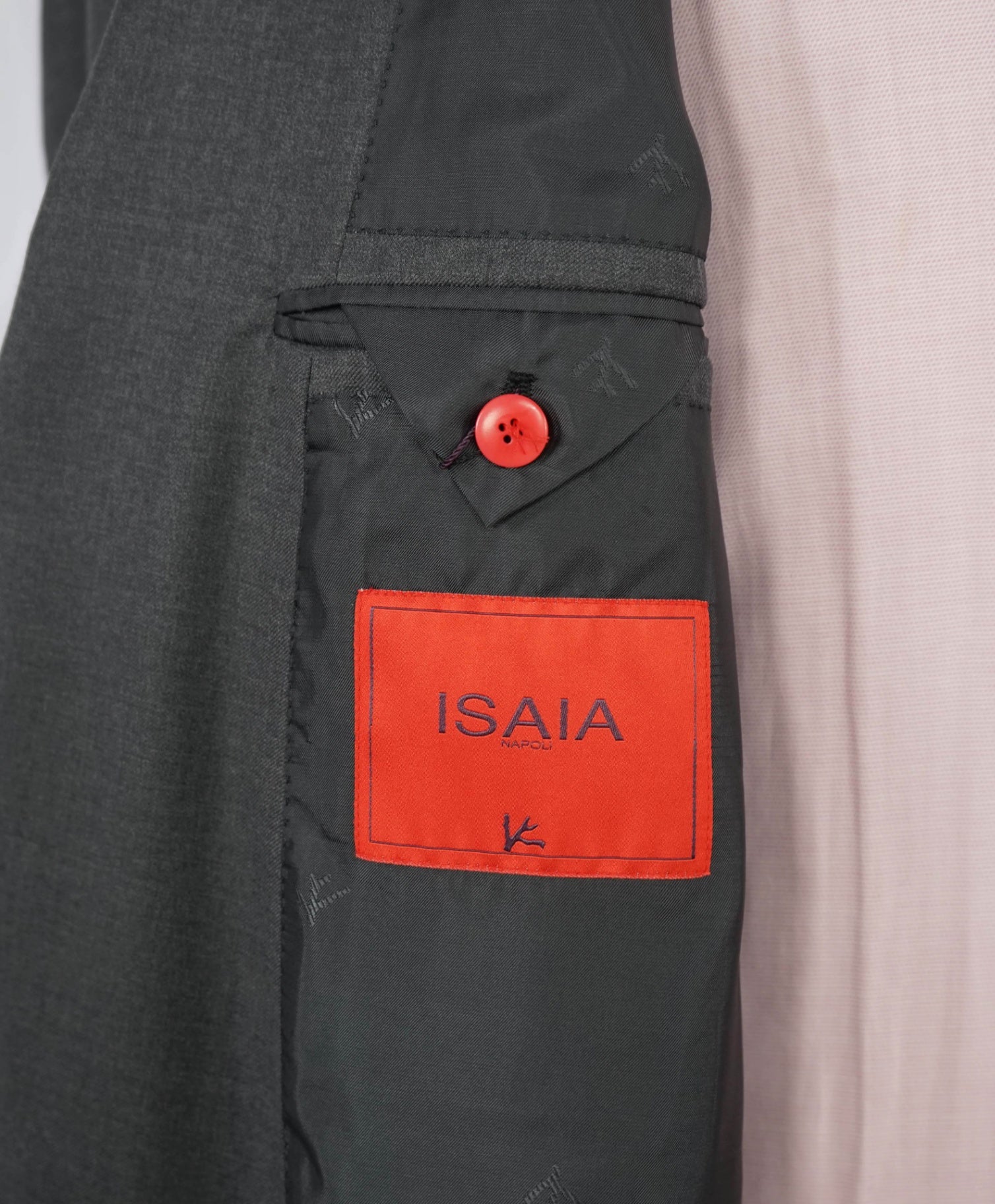 $3,995 ISAIA - Solid Gray "AQUASPIDER" Coral Pin Wool Suit 48R