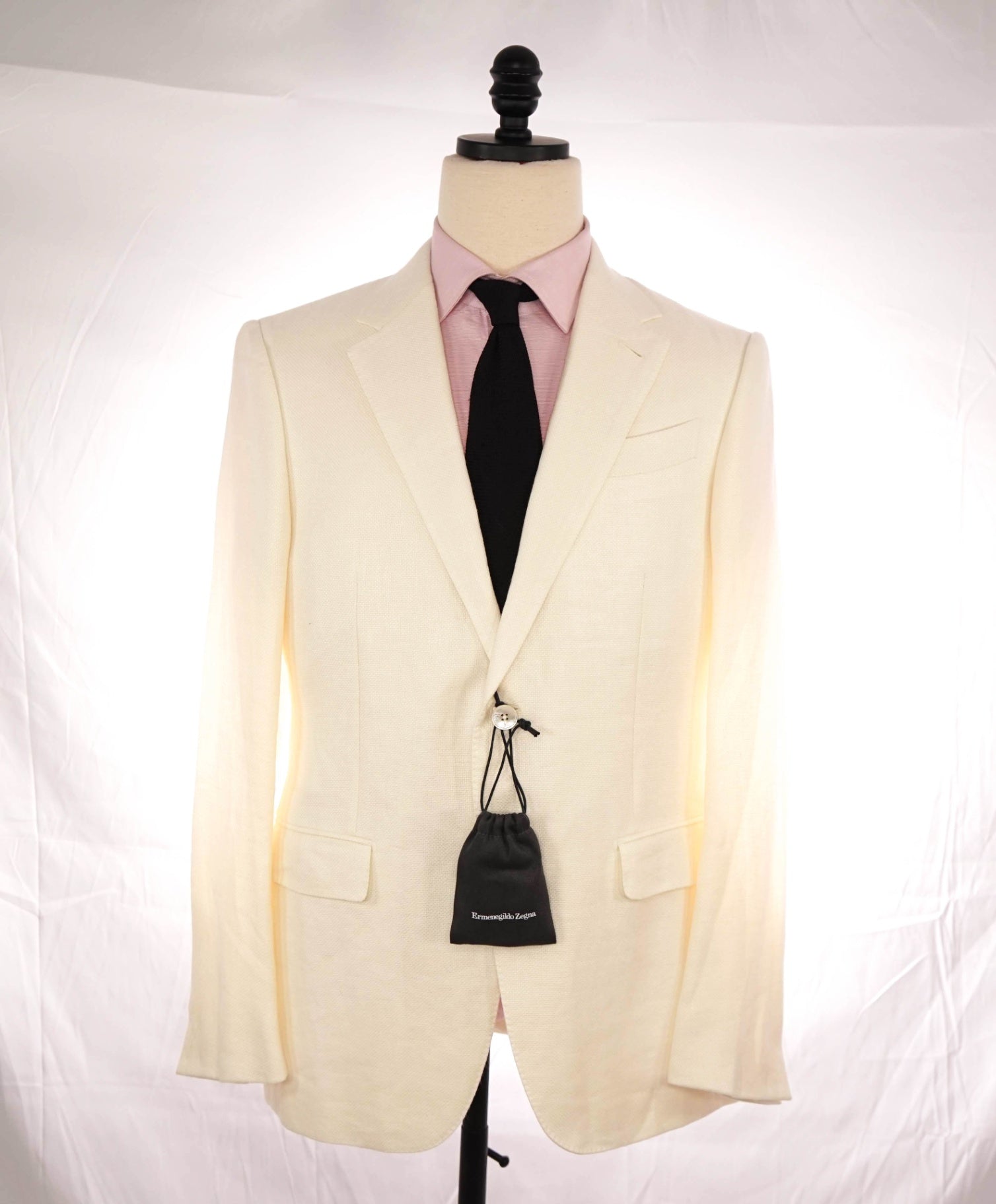 $2,995 Ermenegildo Zegna "CROSSOVER" Ivory Linen/Wool/Silk Blazer 40R
