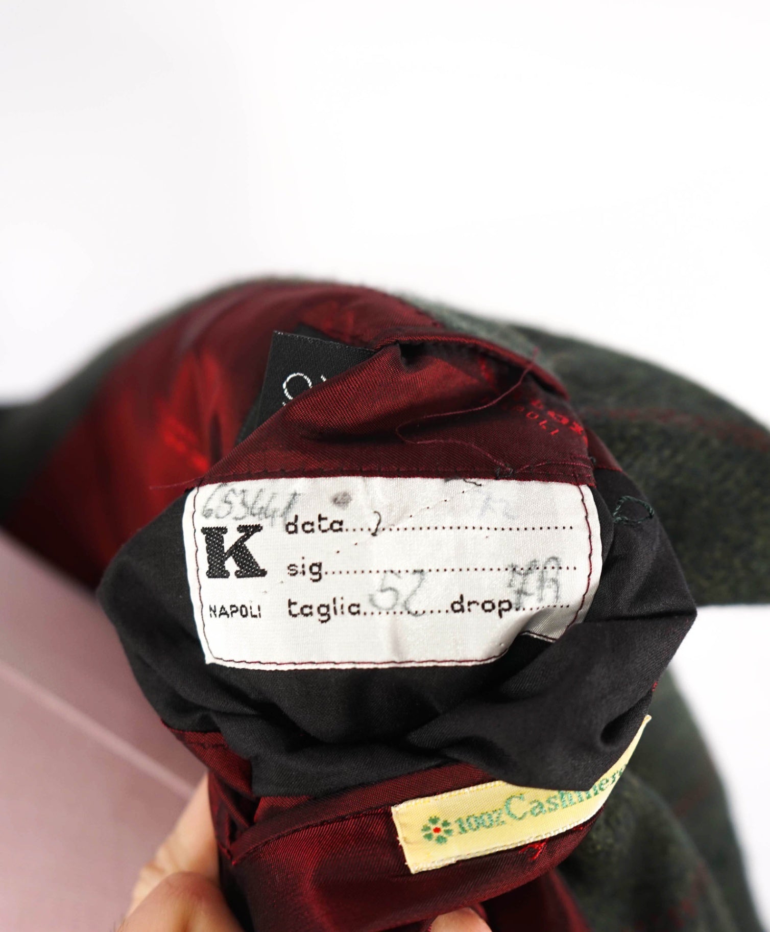 $9,250 KITON - *PURE CASHMERE* Green Check Blazer - 42R