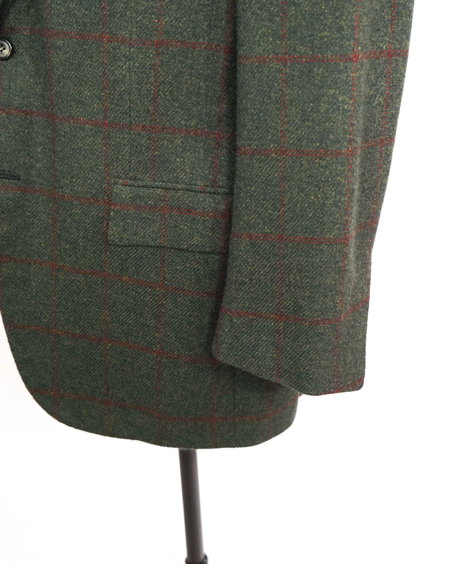$9,250 KITON - *PURE CASHMERE* Green Check Blazer - 42R