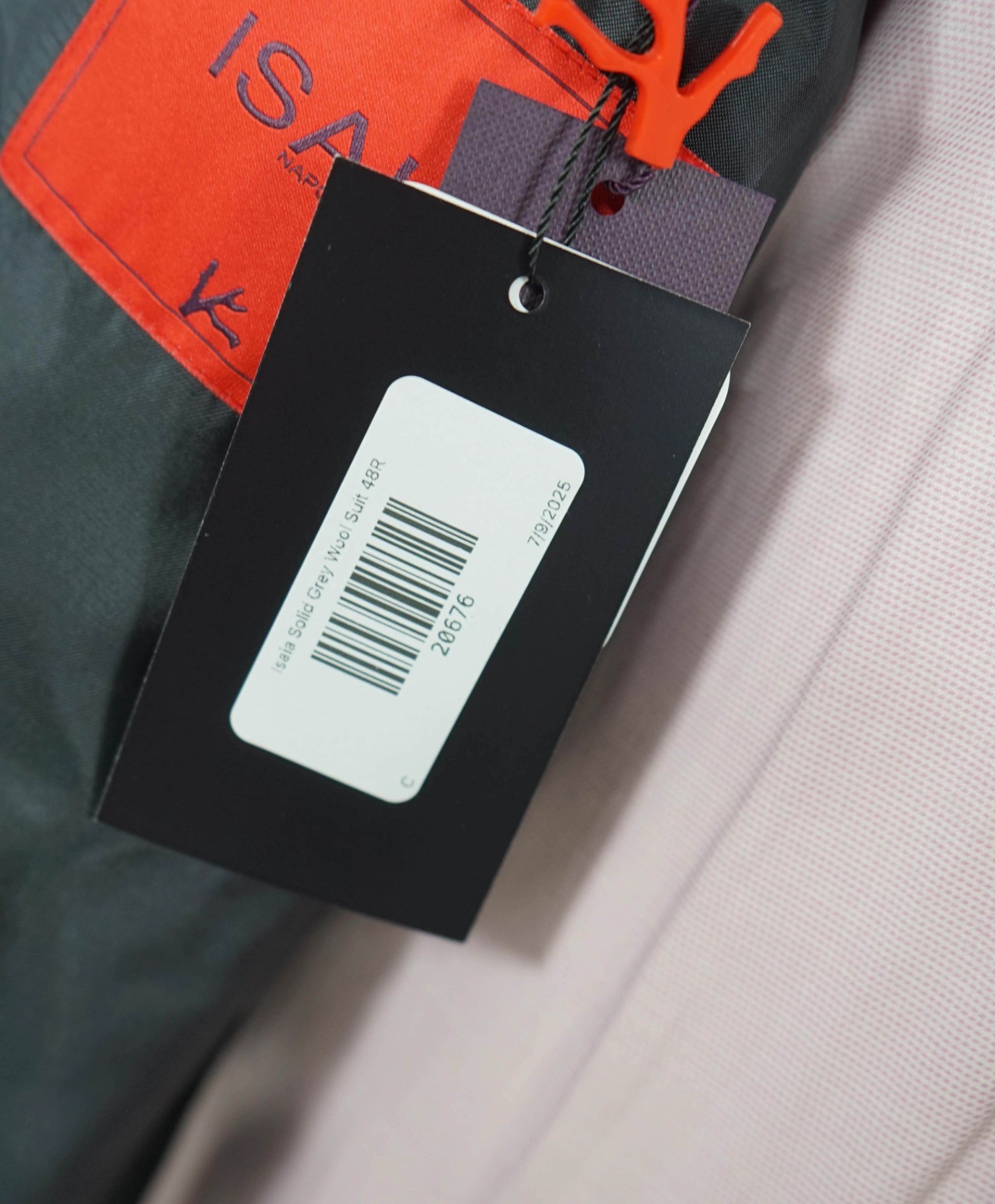 $3,995 ISAIA - Solid Gray "AQUASPIDER" Coral Pin Wool Suit 48R