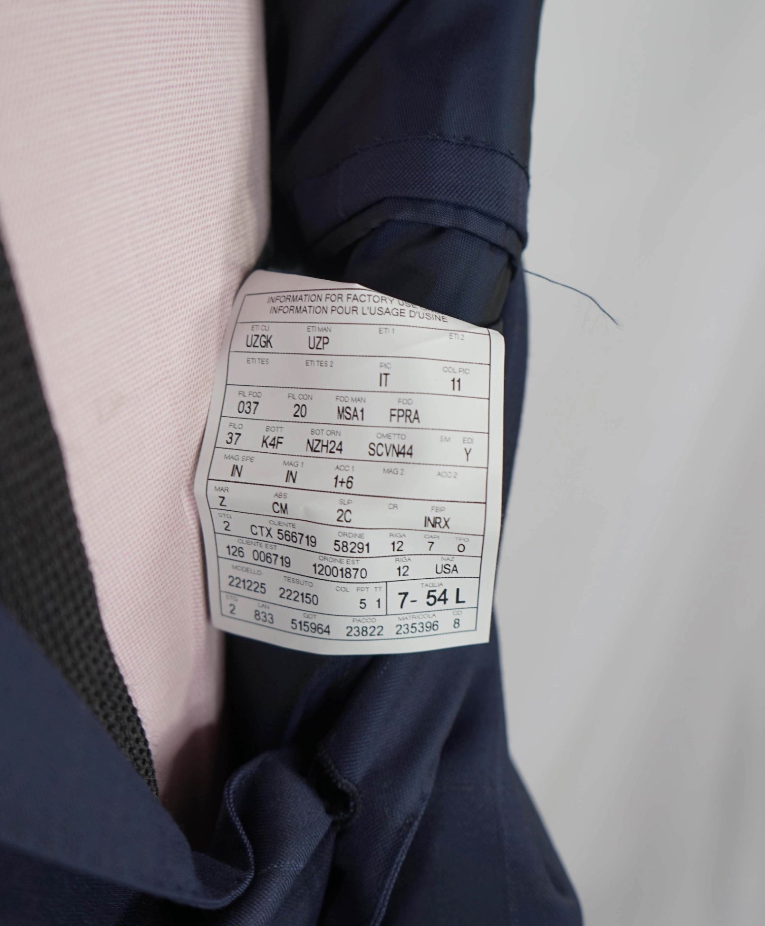 $3,995 Ermenegildo Zegna Navy Chalk Windowpane Wool Suit 44L