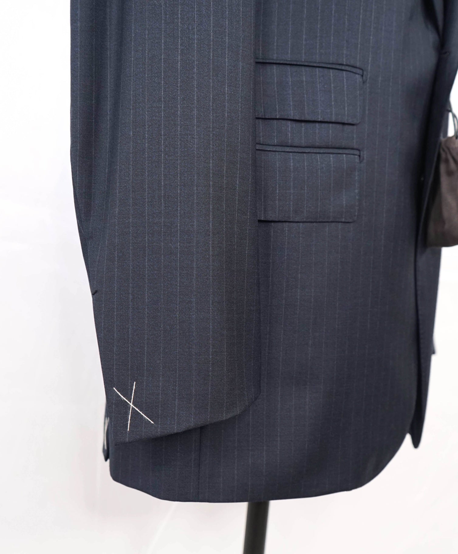 $3,995 Ermenegildo Zegna "Multiseason" Navy Chalk Stripe Suit 46L
