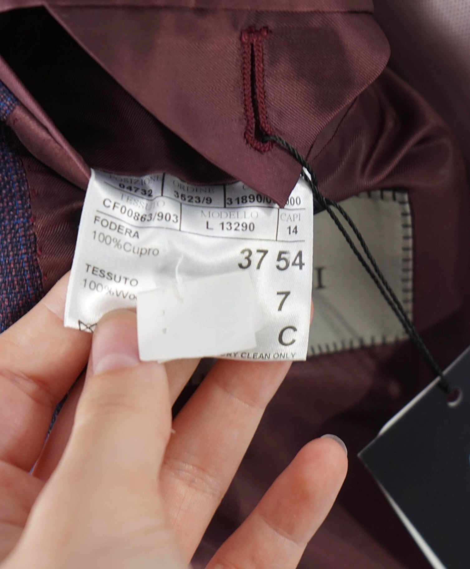 $1,895 CANALI Purple Wool 2-Button Blazer 44S