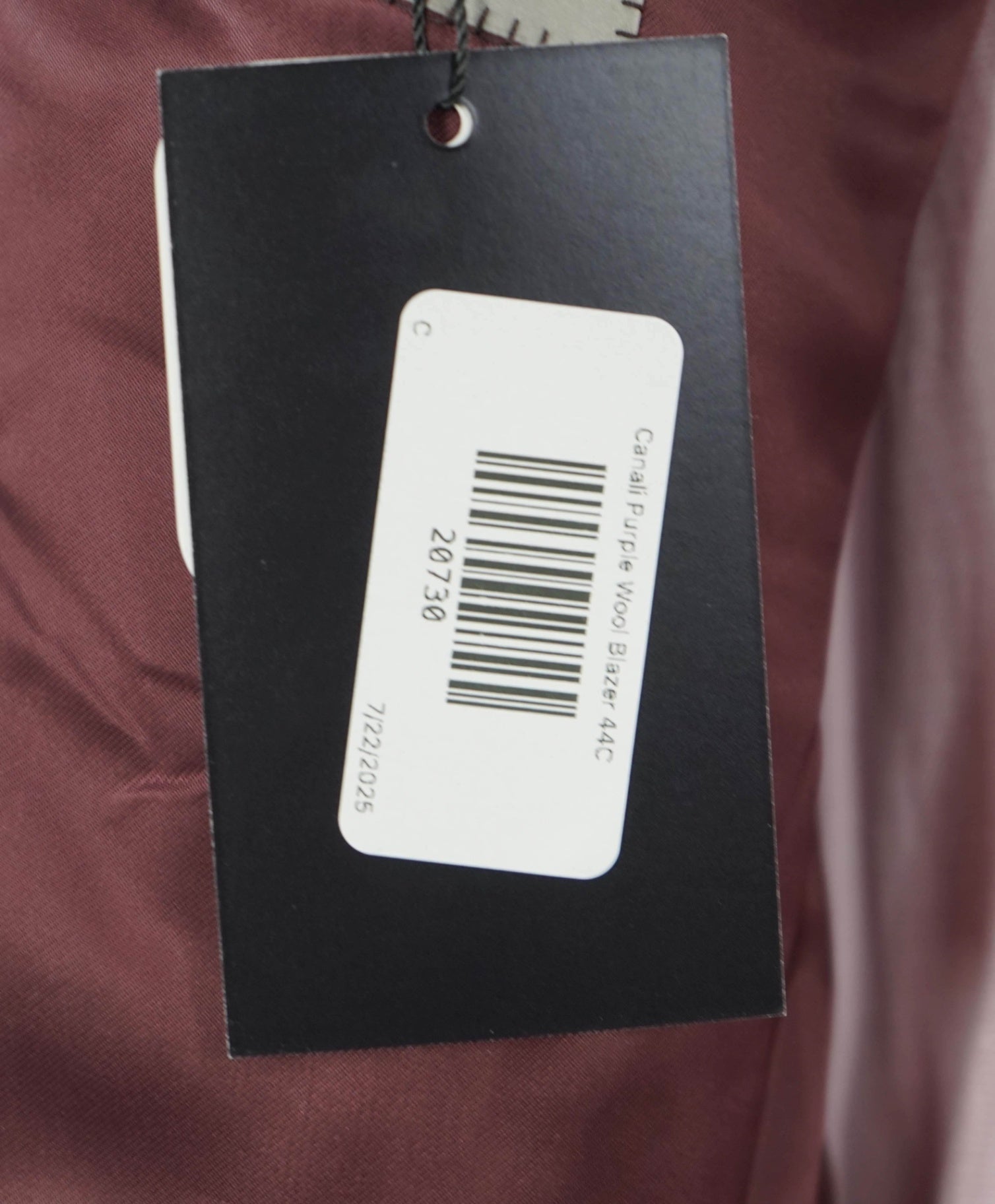 $1,895 CANALI Purple Wool 2-Button Blazer 44S