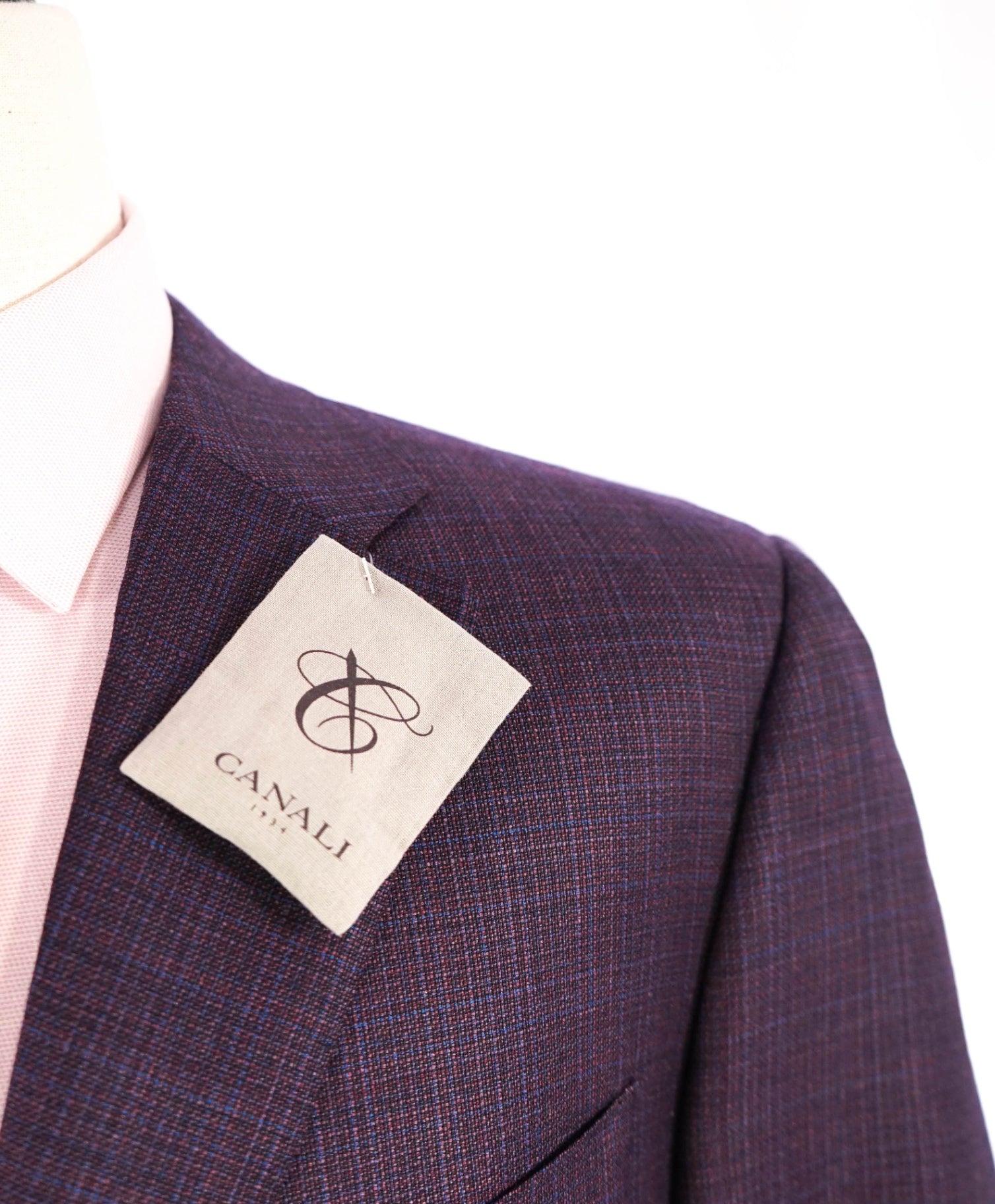$1,895 CANALI Purple Wool 2-Button Blazer 44S