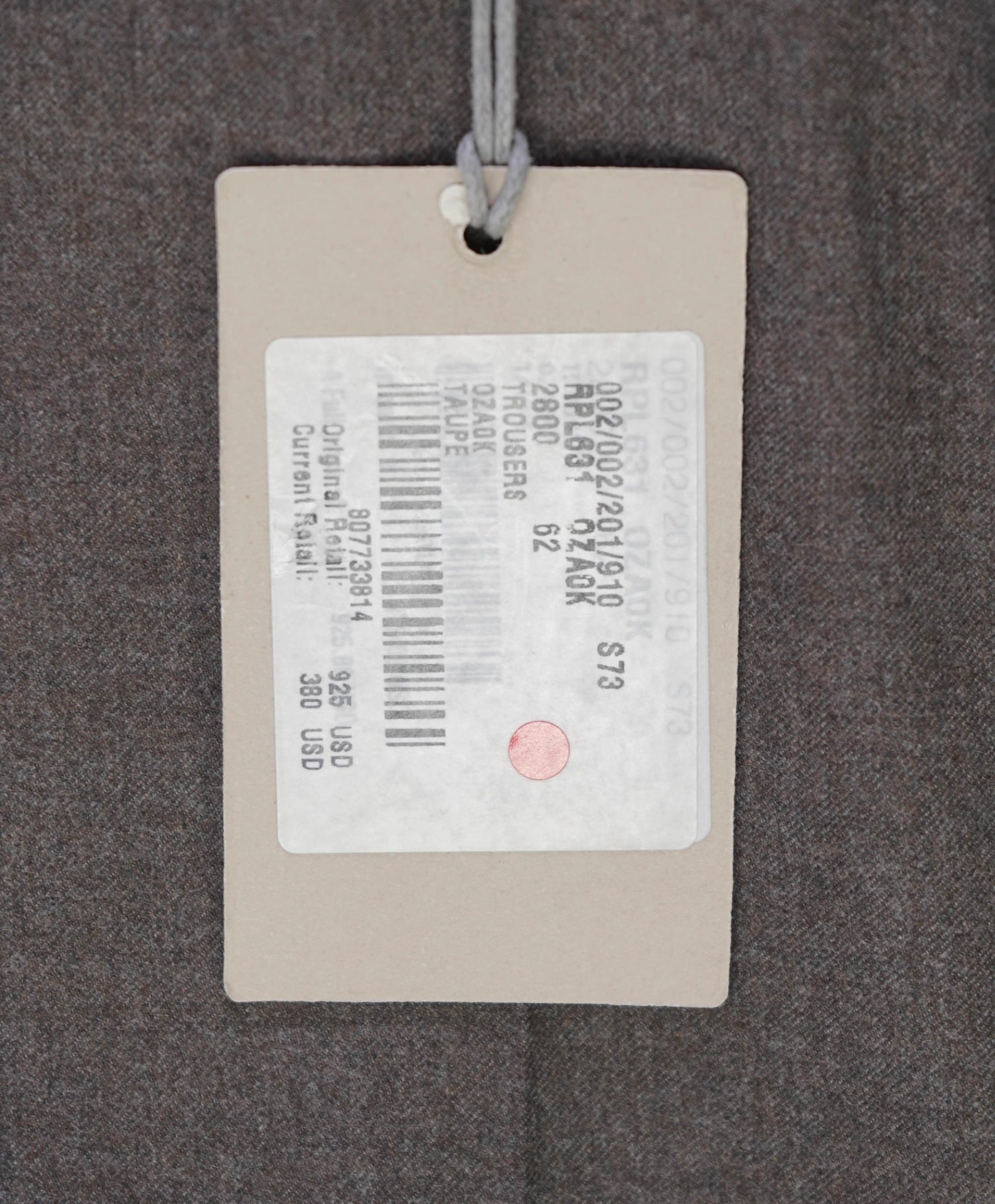 $1,050 BRIONI Solid Grey Wool Flat Front Dress Pants 42W