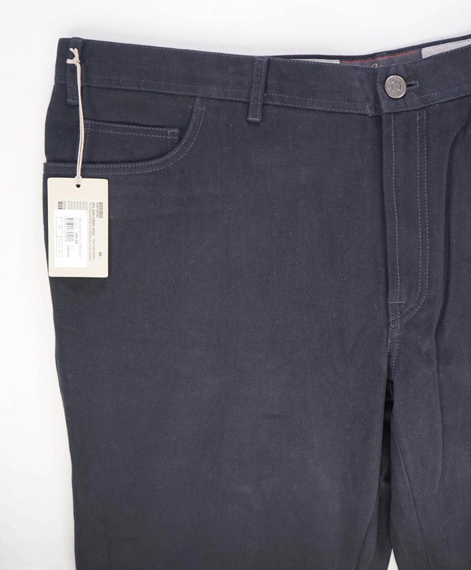 $995 Brioni Navy Cotton 5-Pocket Casual/Dress Pants 45W