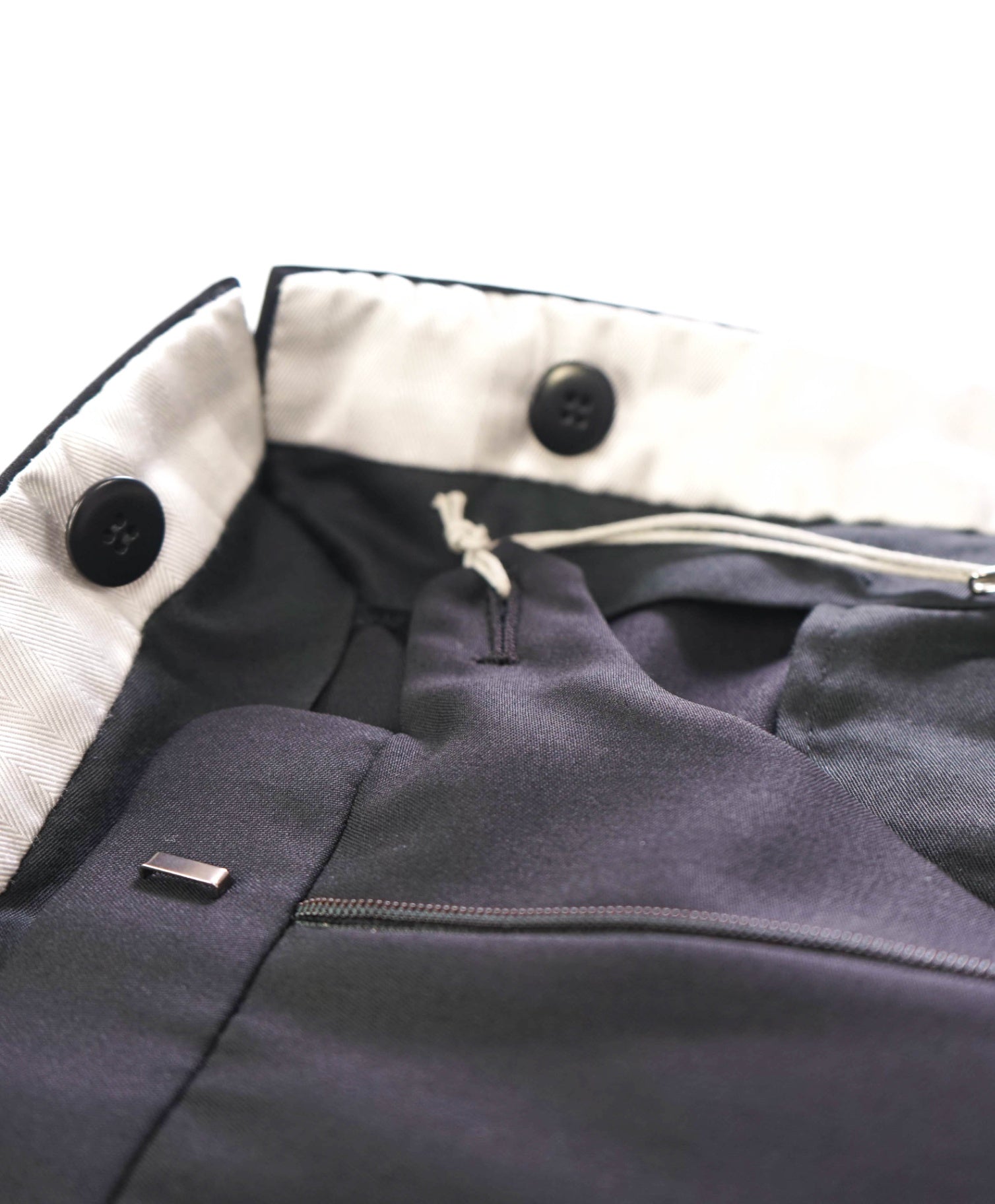 $1,295 Brioni Solid Black Wool Tuxedo Dinner Dress Pants 44W