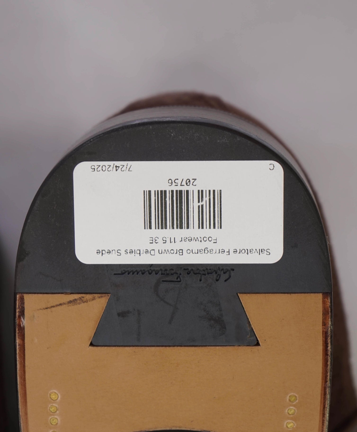 $880 Salvatore Ferragamo "DANIEL" Brown Suede Derbies 11.5 3E