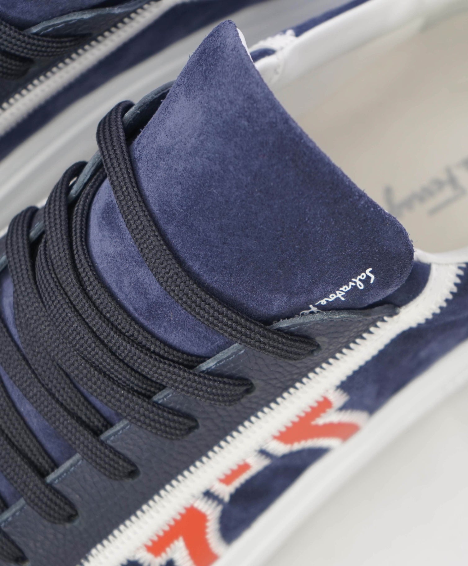$795 SALVATORE FERRAGAMO - *BORG 5* Navy Sneaker - 10 M
