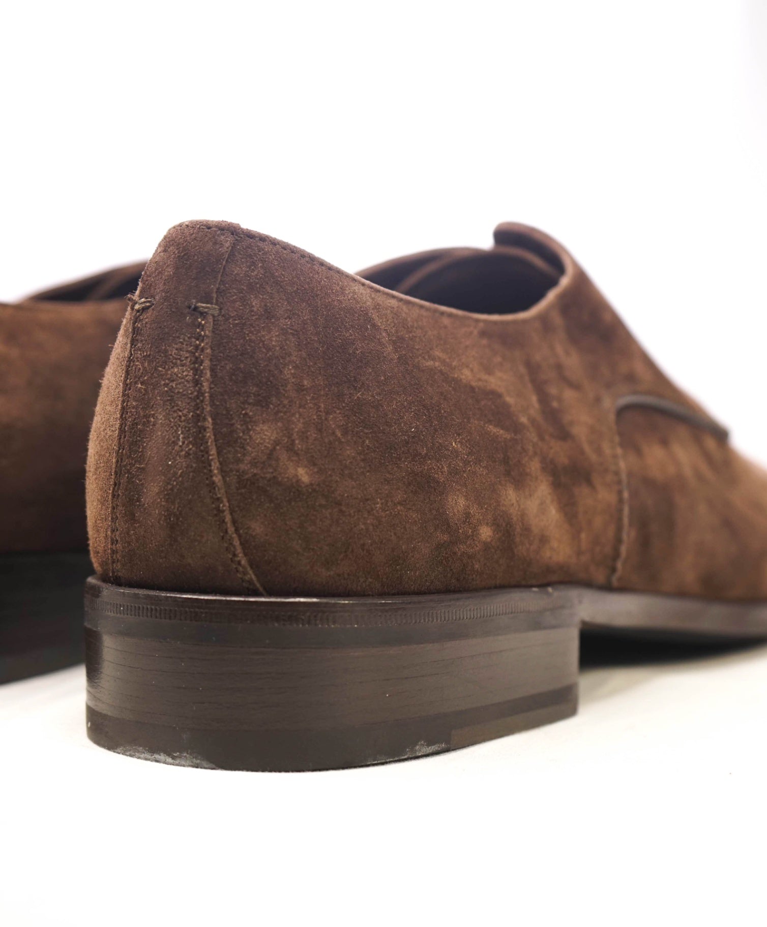 $880 Salvatore Ferragamo "DANIEL" Brown Suede Derbies 11.5 3E