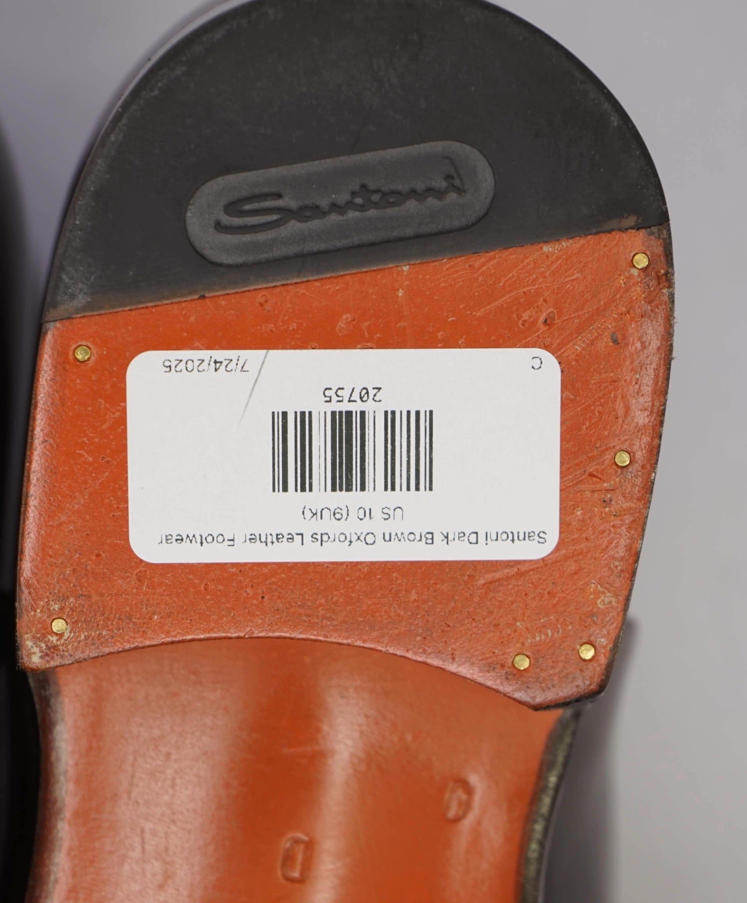 $1,295 Santoni Dark Brown "GOODYEAR" Leather Oxfords US 10 (9UK)