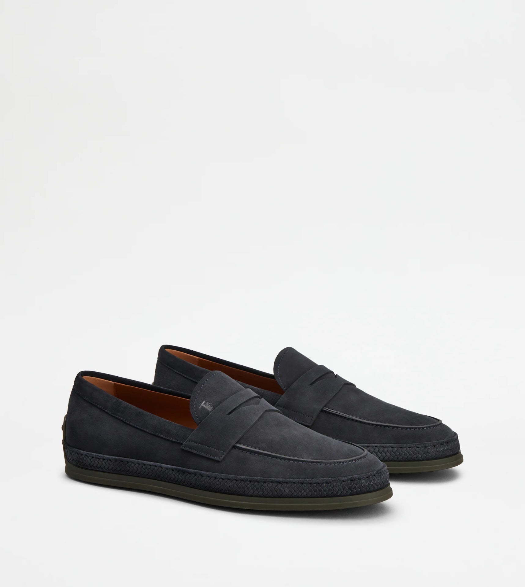 $1,045 Tod's Navy Espadrille Suede Driving Loafers US 11 (UK10)